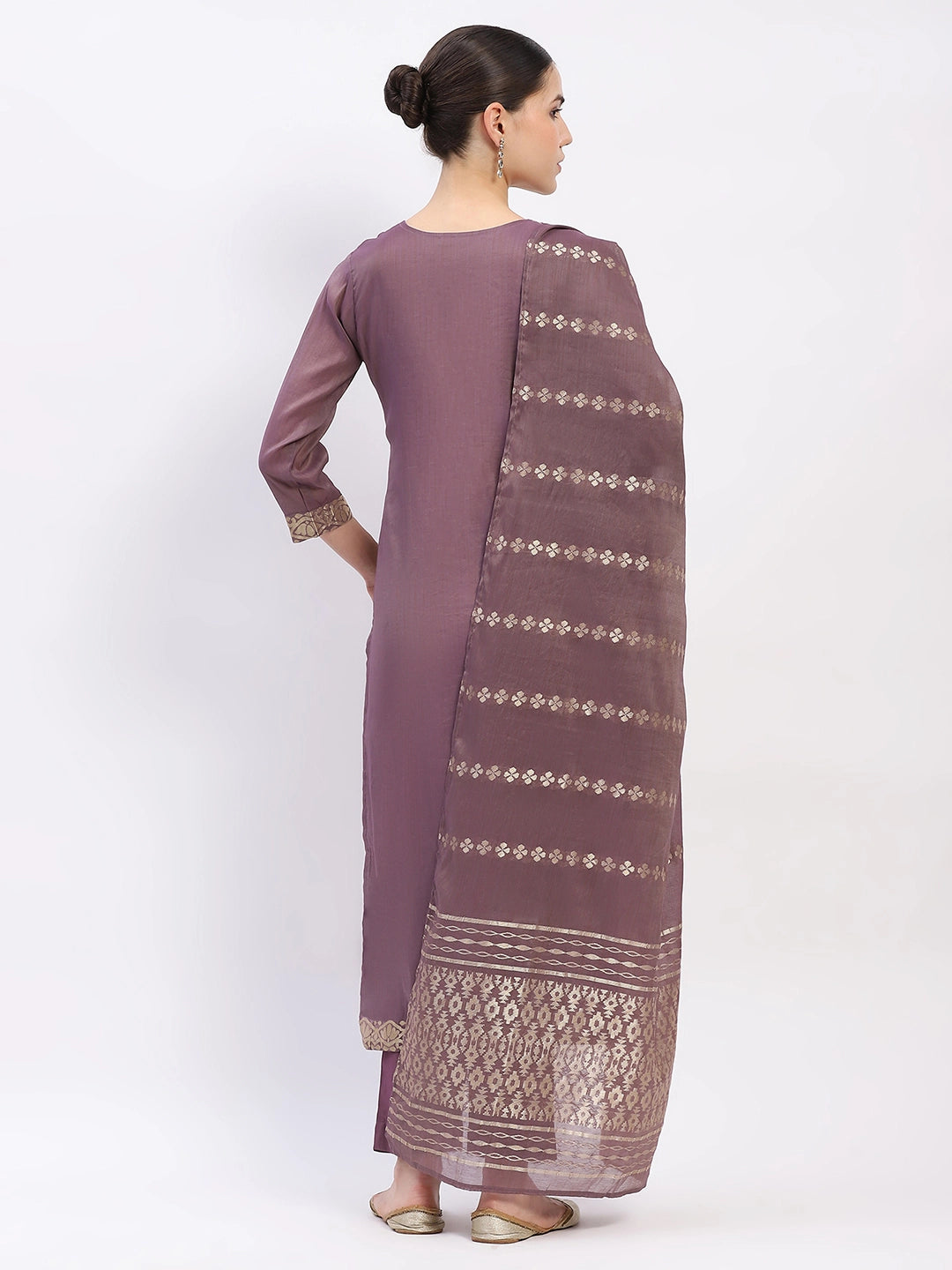 Festive Chanderi Ethnic Suit Set - Global Republic