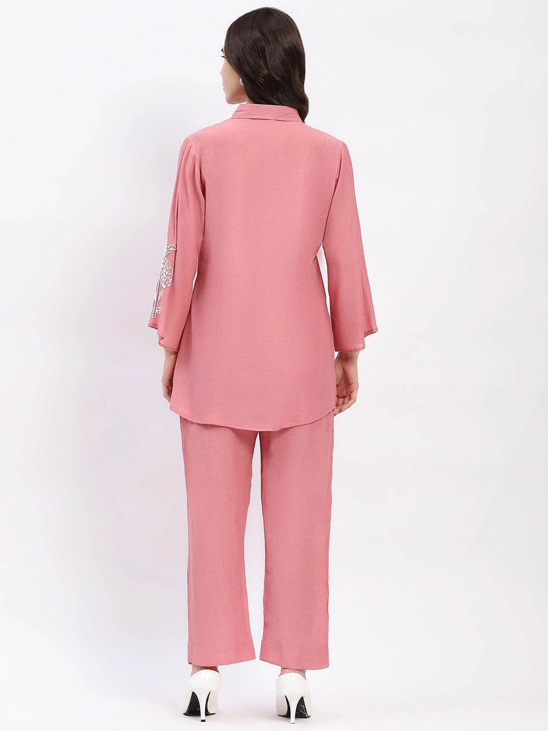 Embellished Shirt Collar Kurta Set - Global Republic