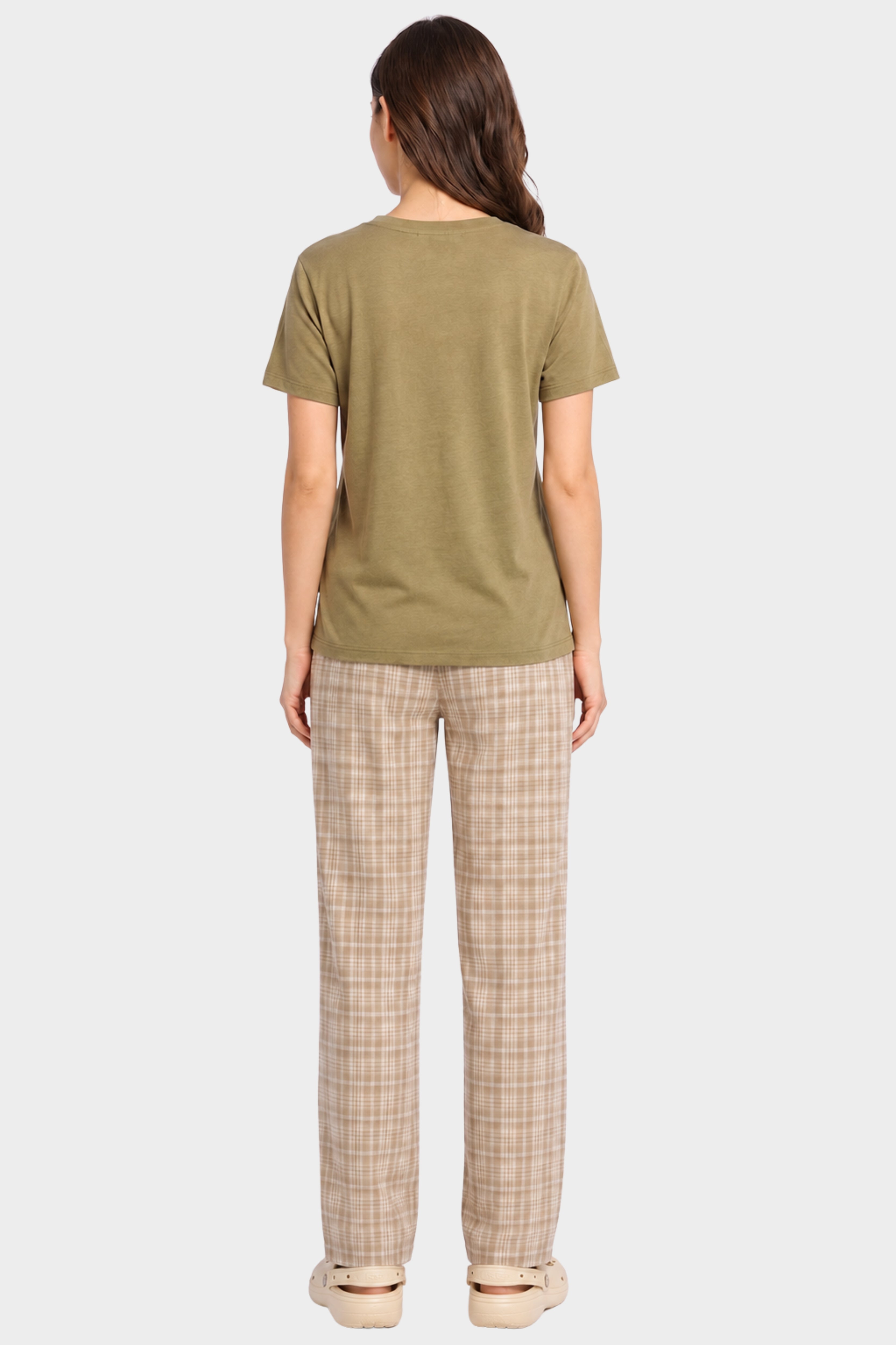 Green Cotton Night Suit Set