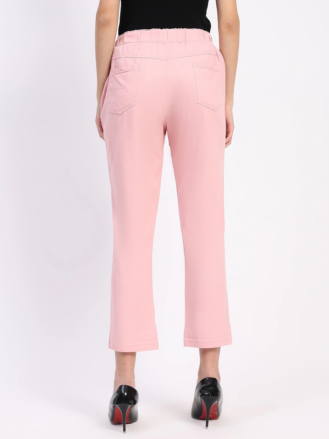 Pink Cotton Ankle Length Lower - Global Republic