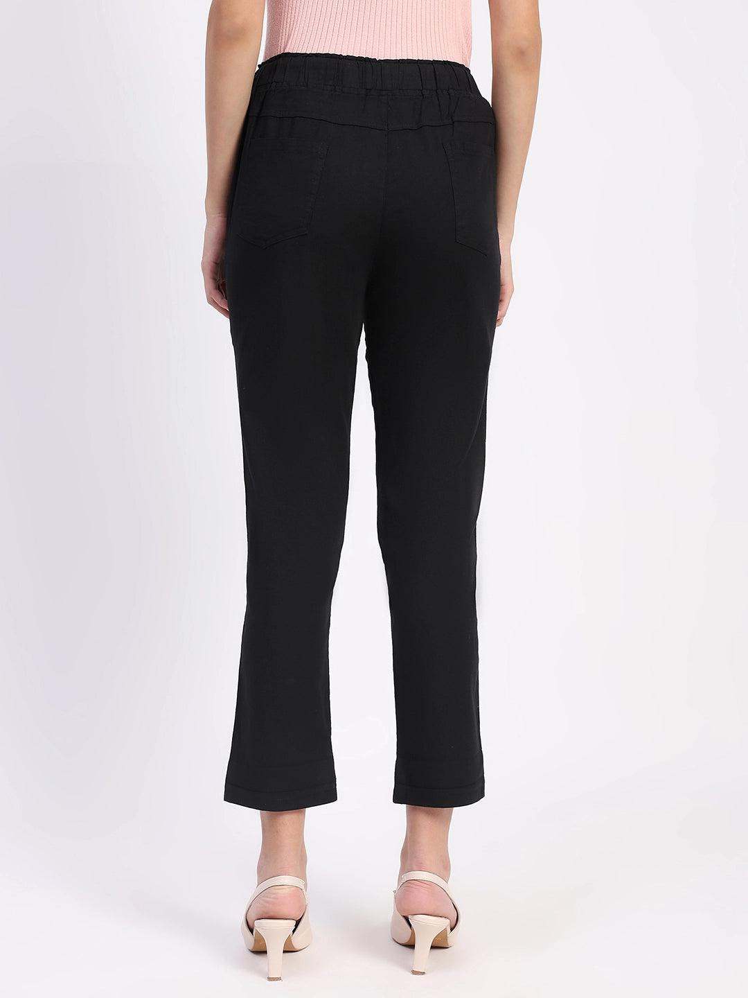 Regular Fit Black Lower With Pockets - Global Republic