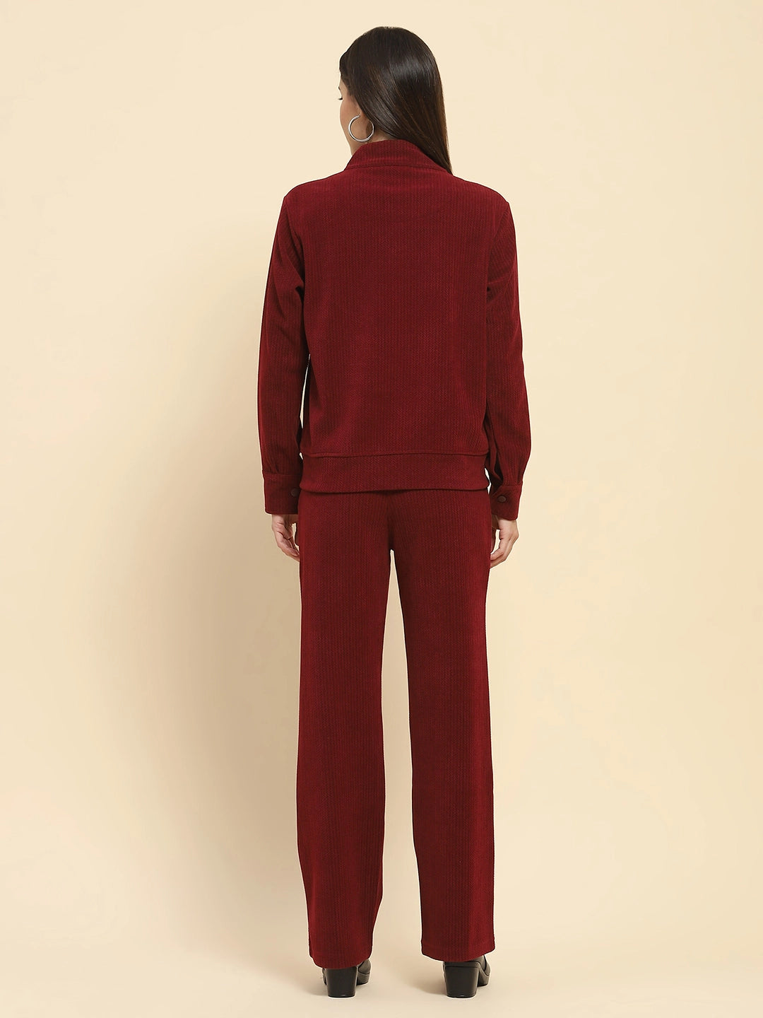 Burgundy Co-Ord Set - Global Republic