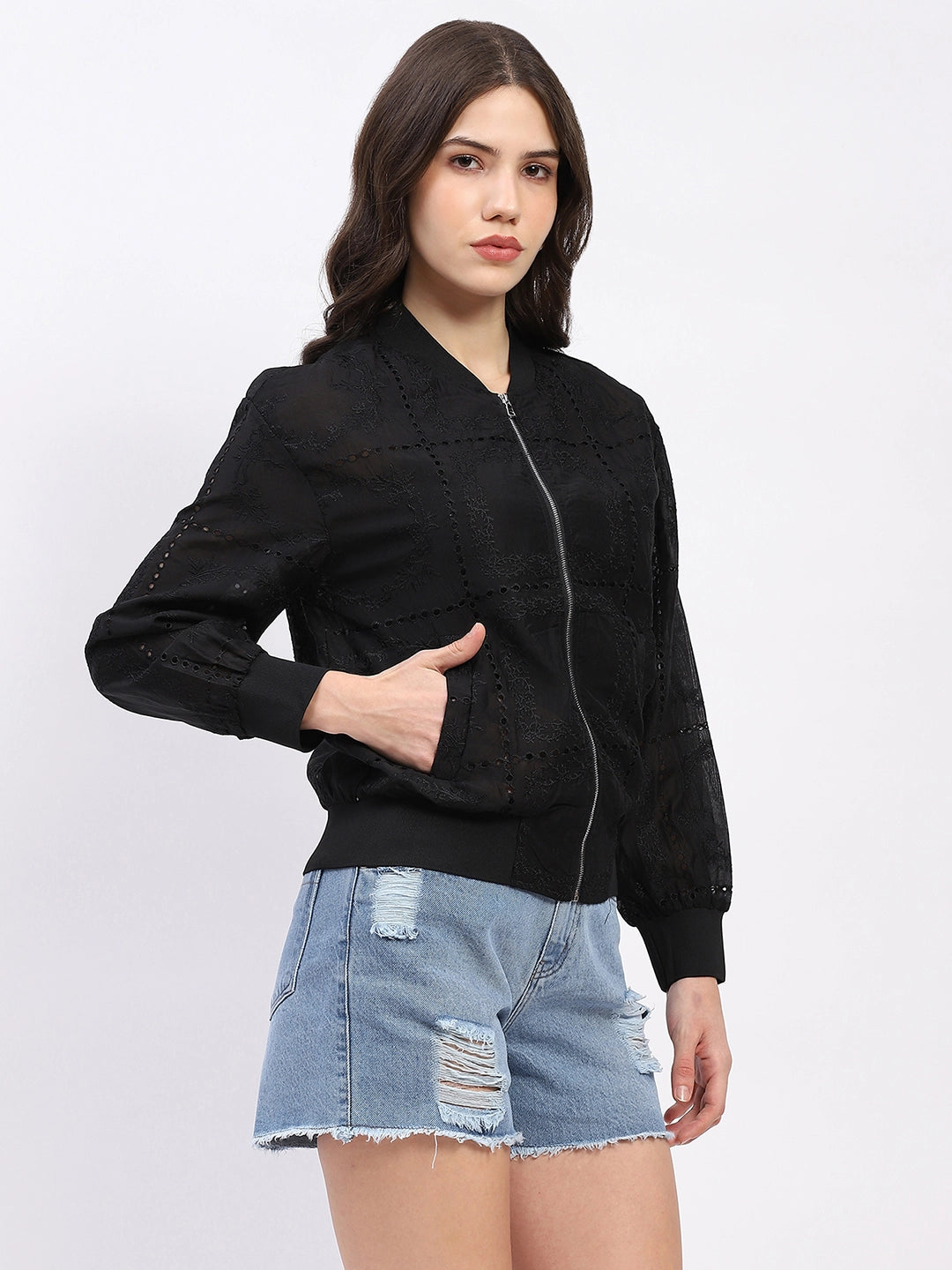 Embroidered Silk-Blend Shacket - Global Republic