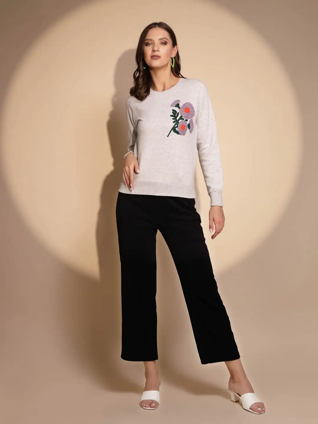 Grey Solid Hosiery Hooded Sweatshirt - Global Republic