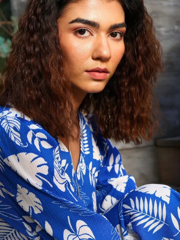 Tropical Print Fit & Flare Dress - Global Republic