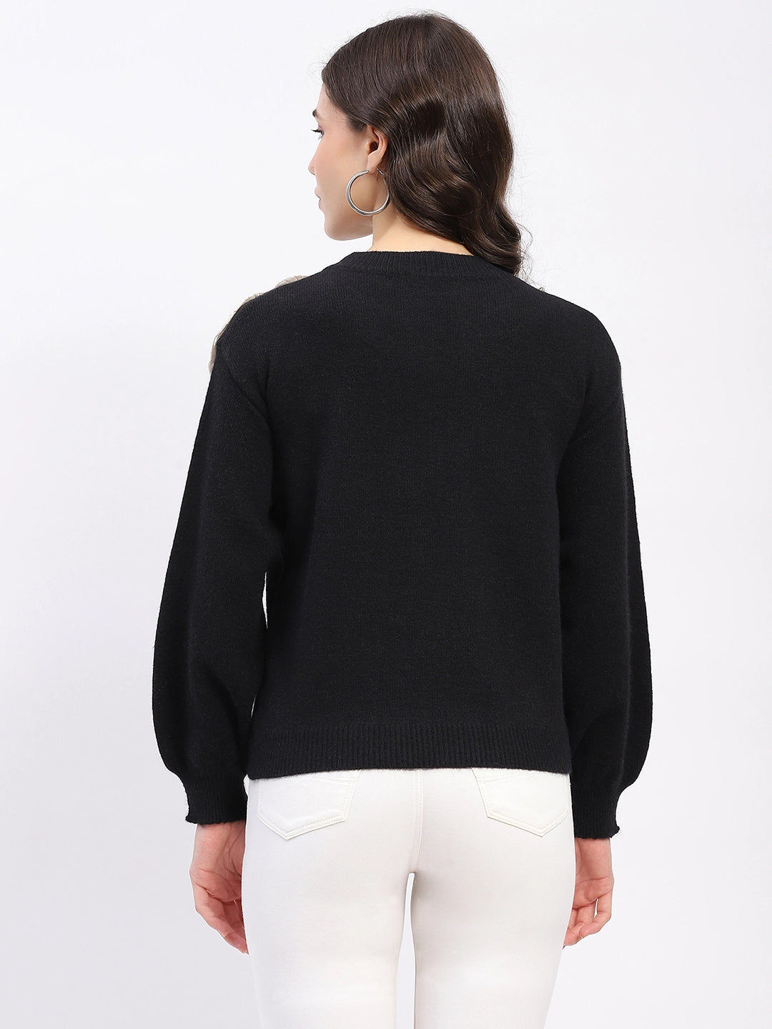 Ribbon Floral Embellished Pullover - Global Republic