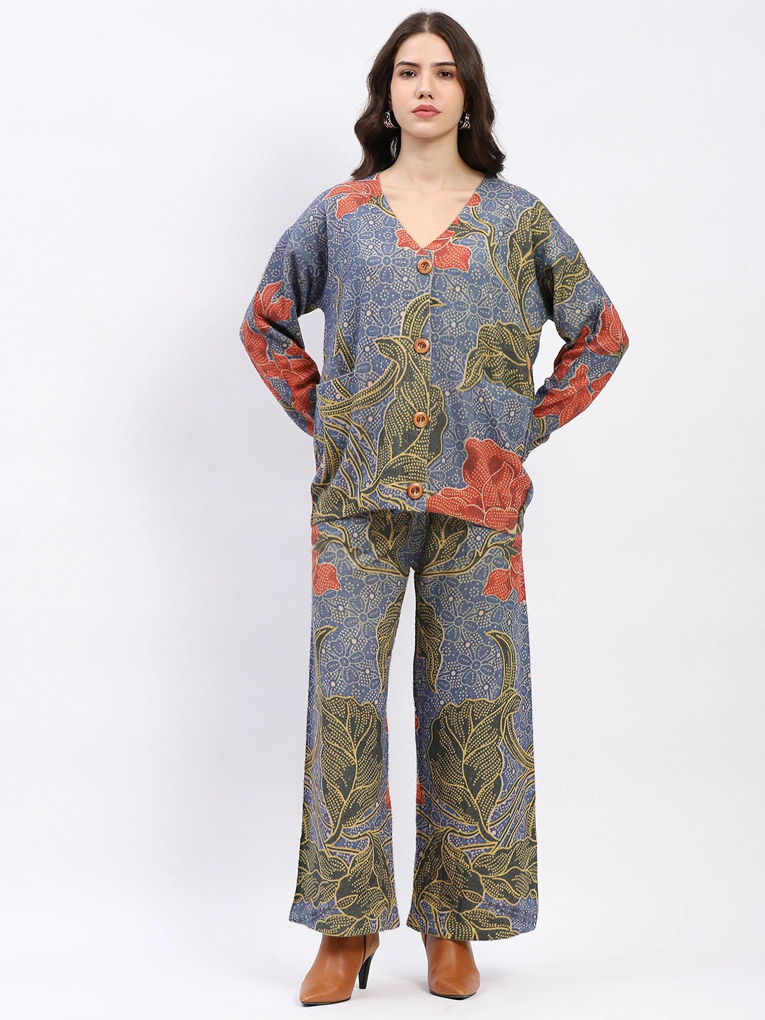 Floral Button-Down Co-ord Set - Global Republic