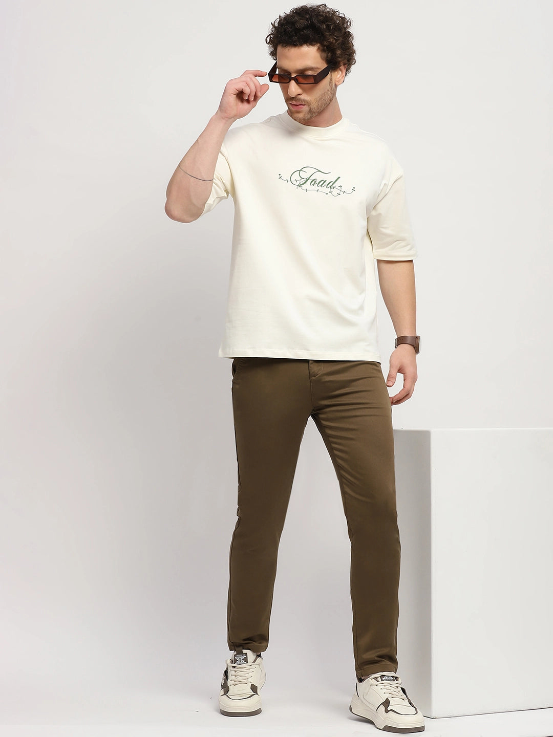 Playful Frog Print Oversized T-Shirt