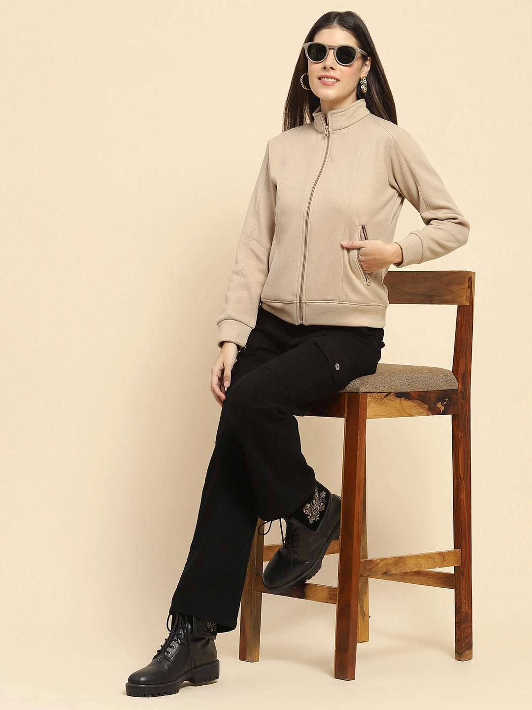 Fawn Solid Sweatshirt - Global Republic