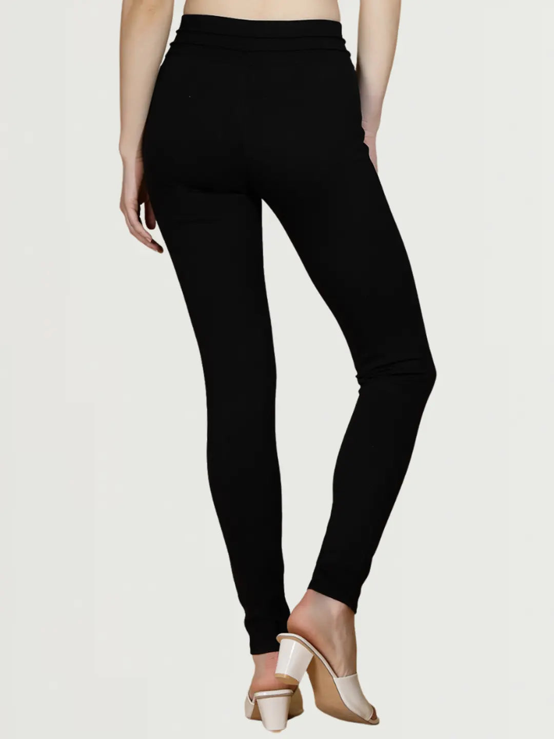 Black Solid Jegging - Global Republic