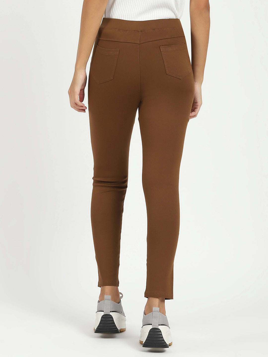 Brown Ultra Stretchable Jegging - Global Republic