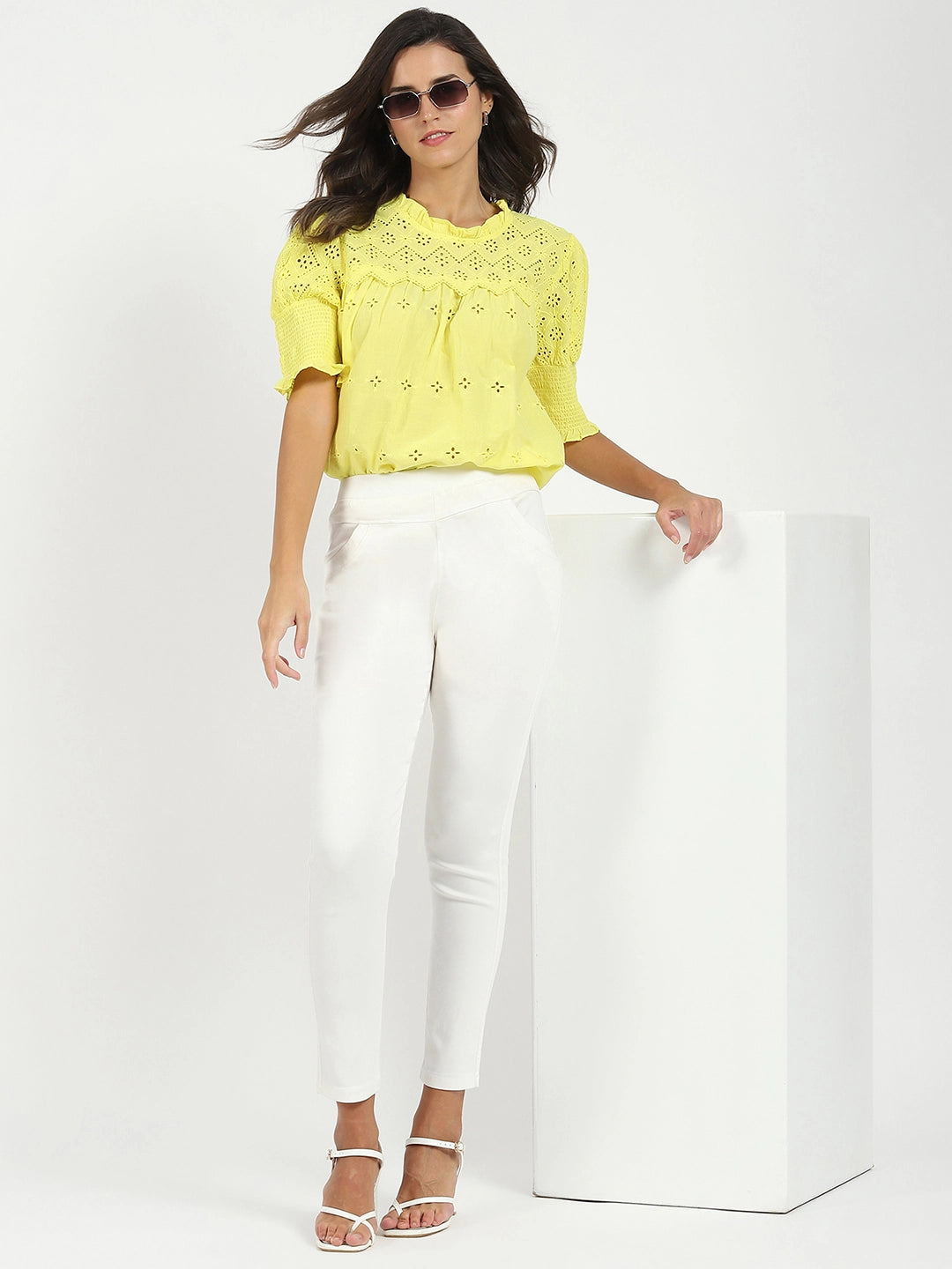 White Ultra Stretchable Jegging - Global Republic