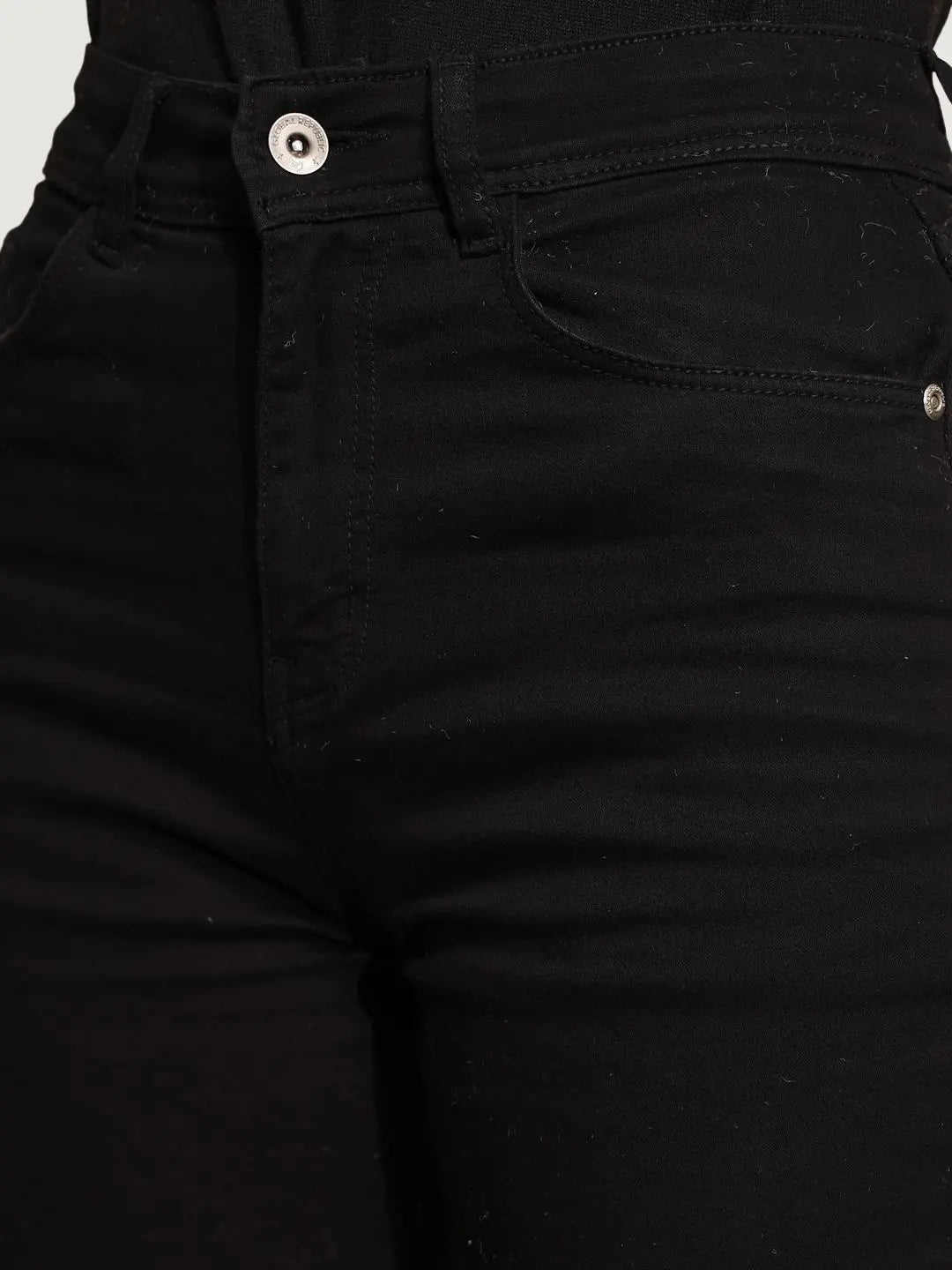 Black High Rise Straight fit Jeans - Global Republic