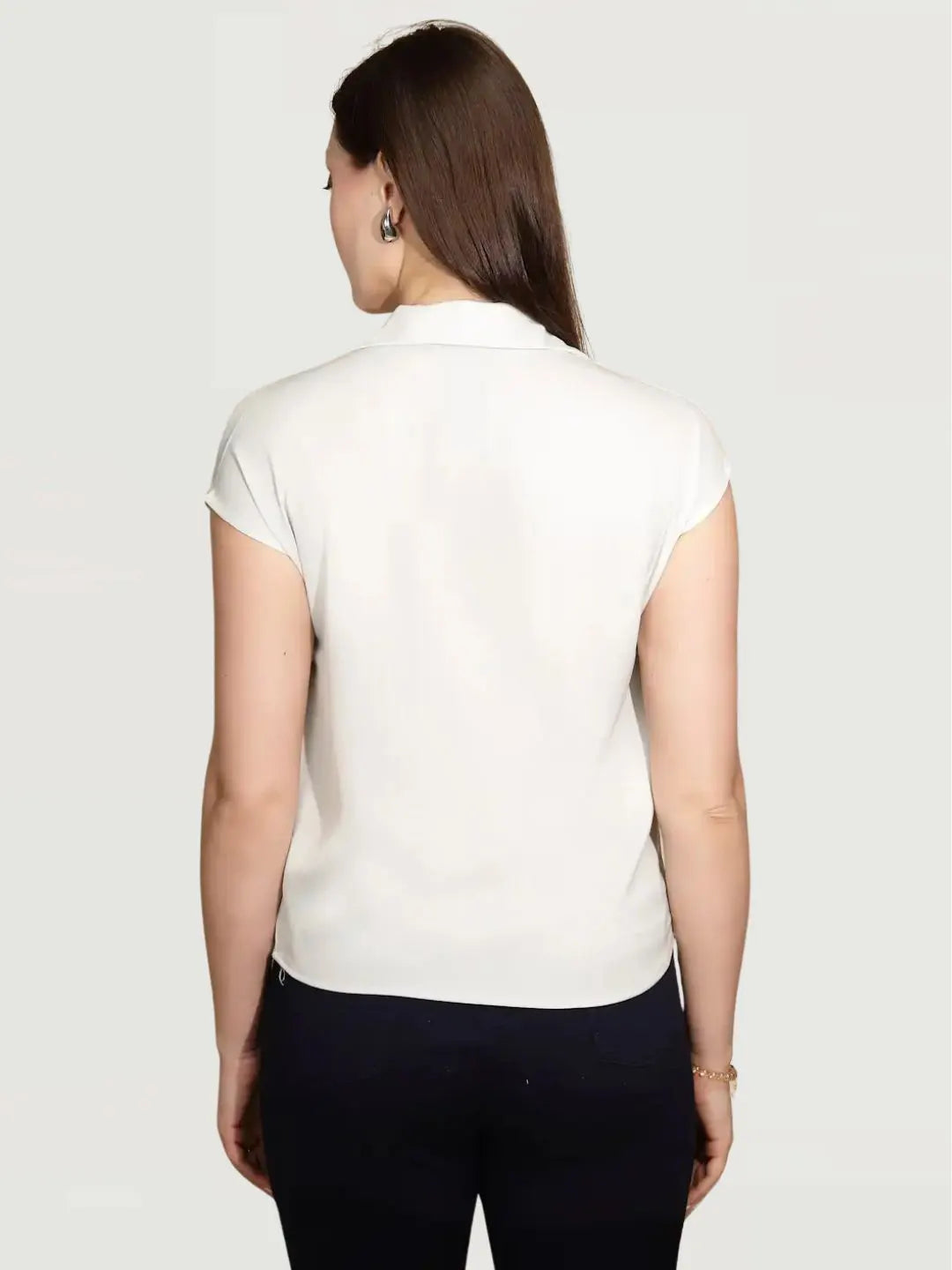 Pastel Green Satin Loose Formal Shirt - Global Republic