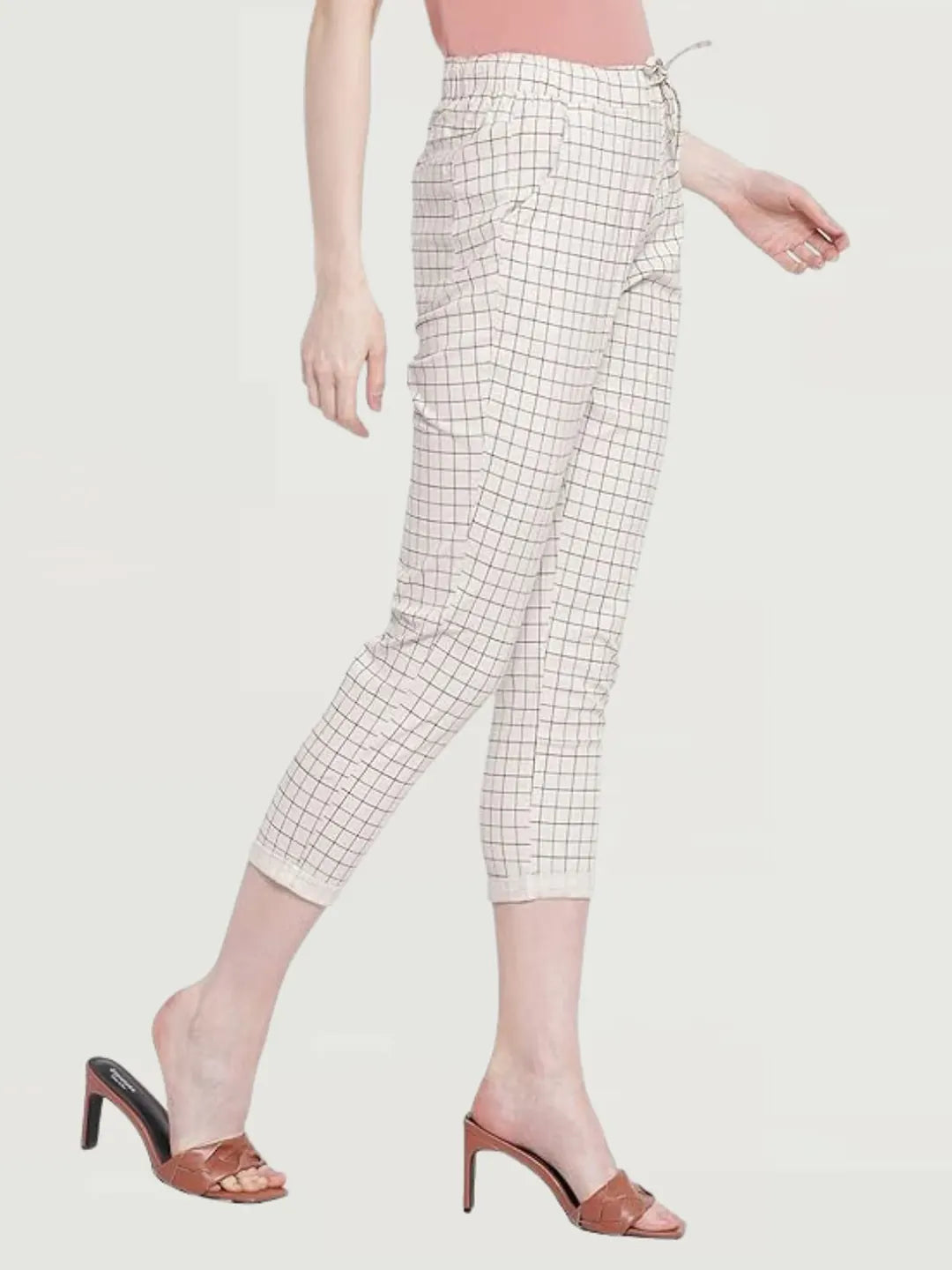 Beige Checkered Lower - Global Republic