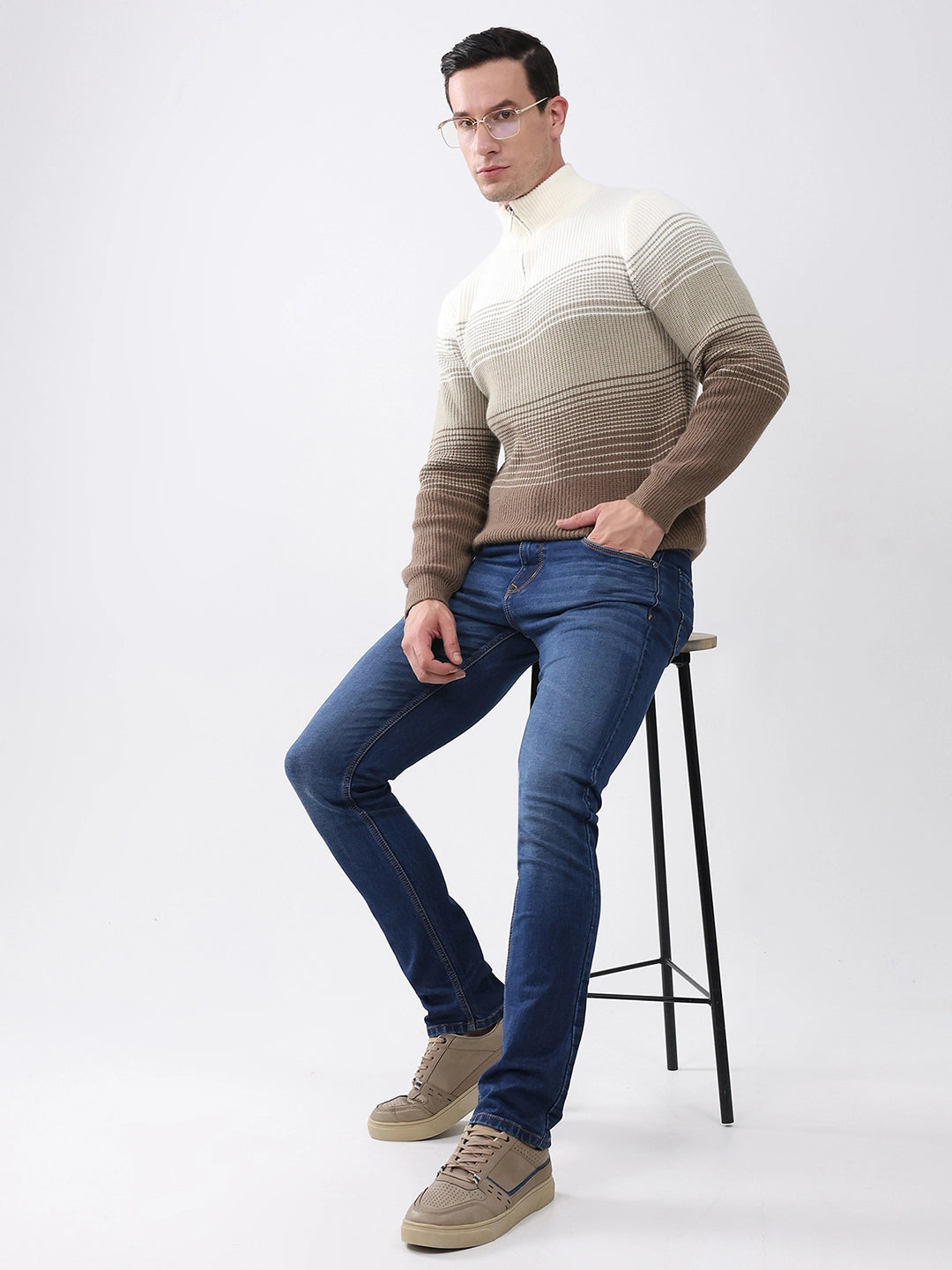 Striped Color-Block Pullover - Global Republic