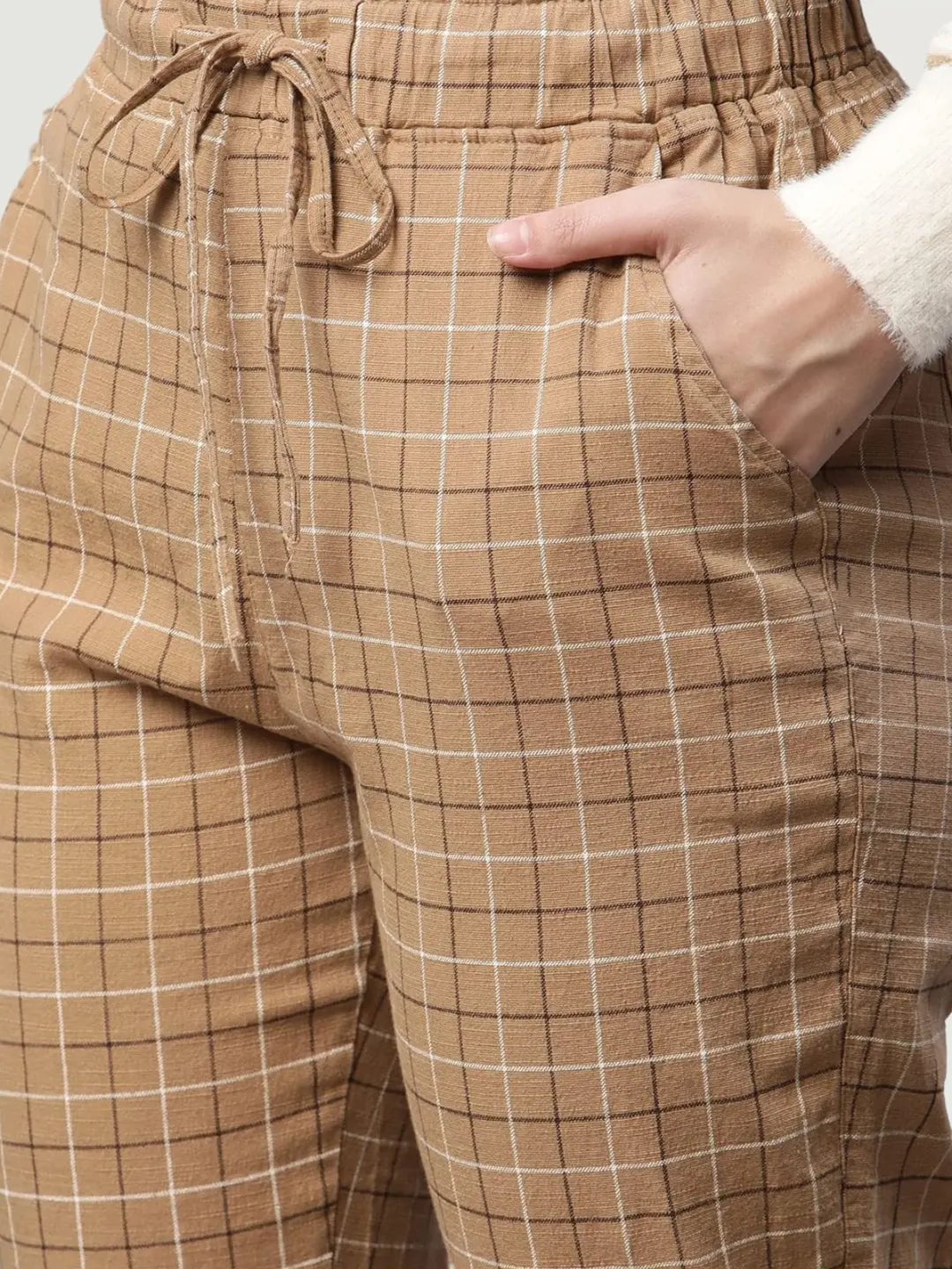 Beige Checkered Lower - Global Republic