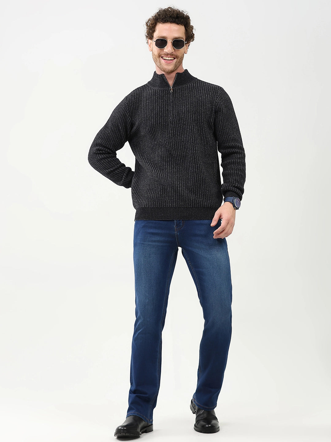 Woven Pattern Winter Pullover - Global Republic