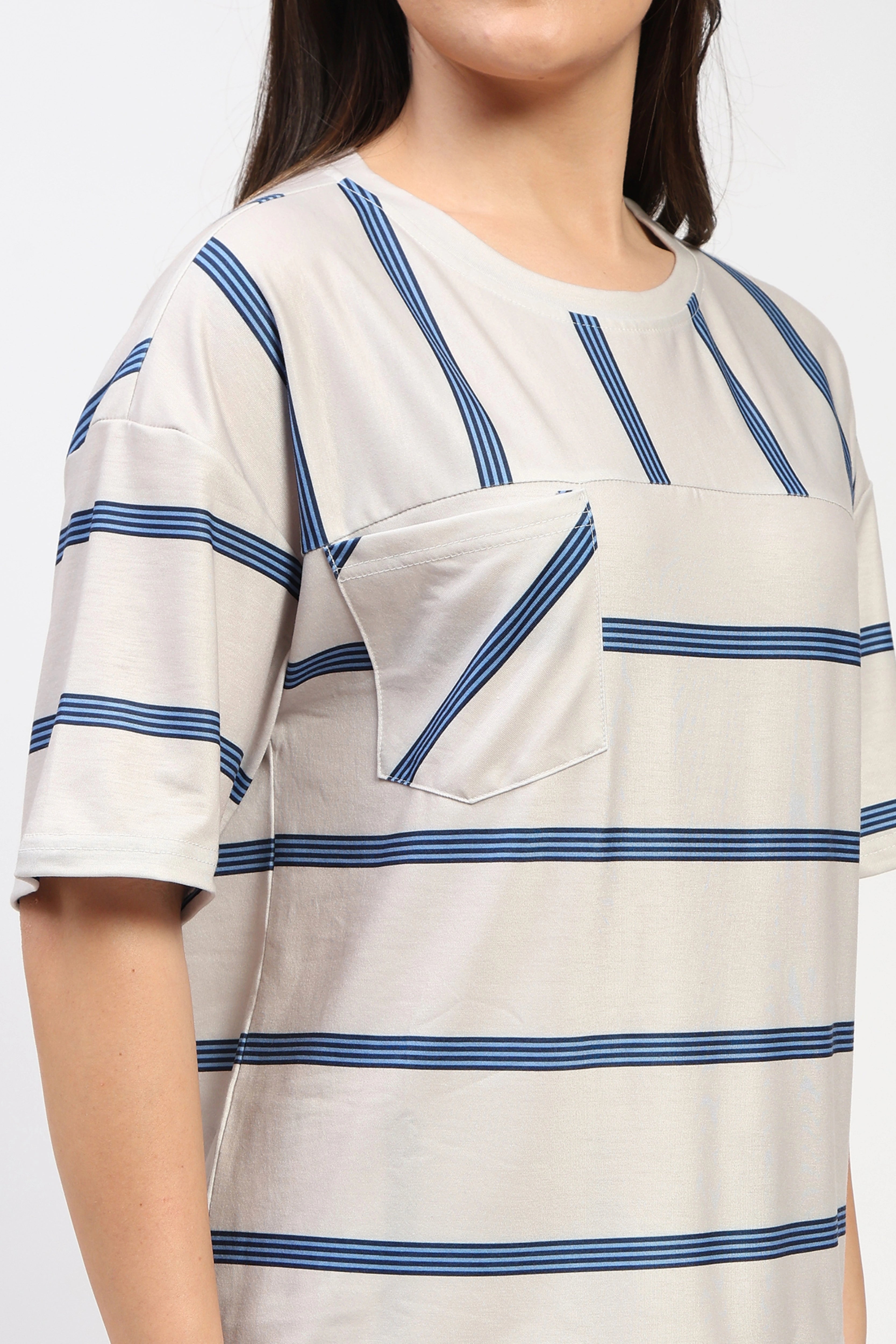 Striped Lounge Wear Co-ord Set