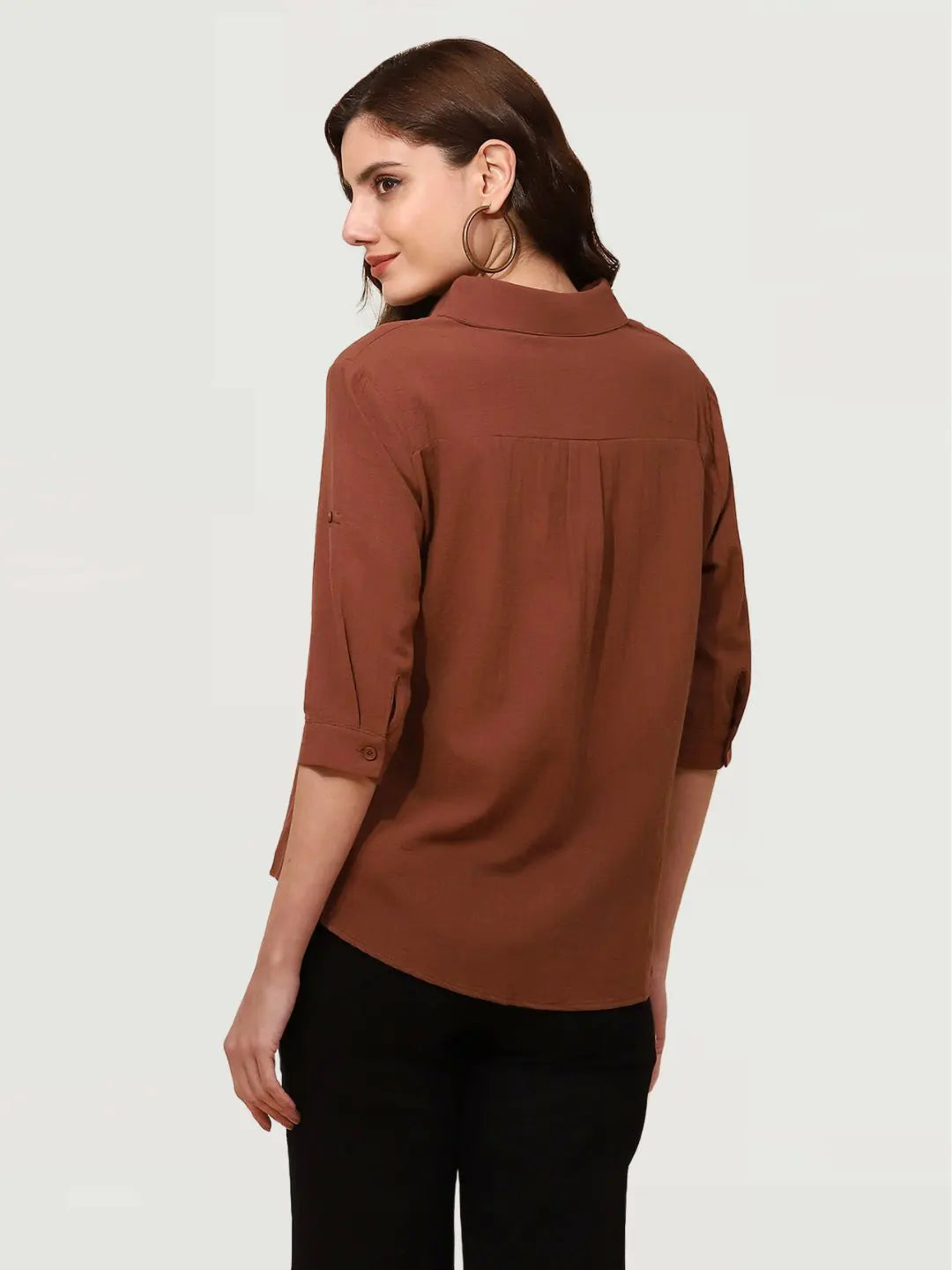 Mocha Cotton Formal Shirt - Global Republic