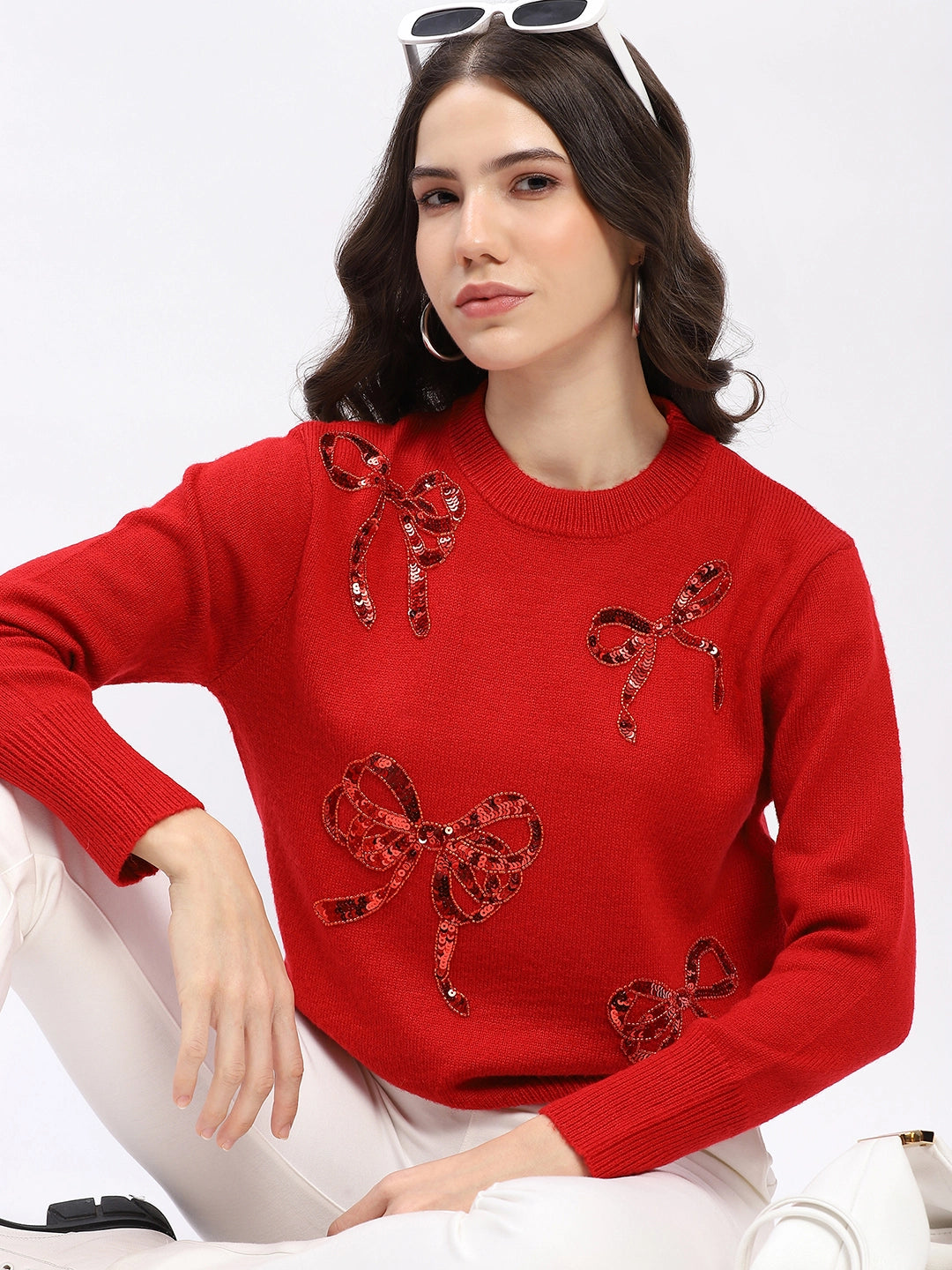 Embellished Wool Blend Pullover - Global Republic