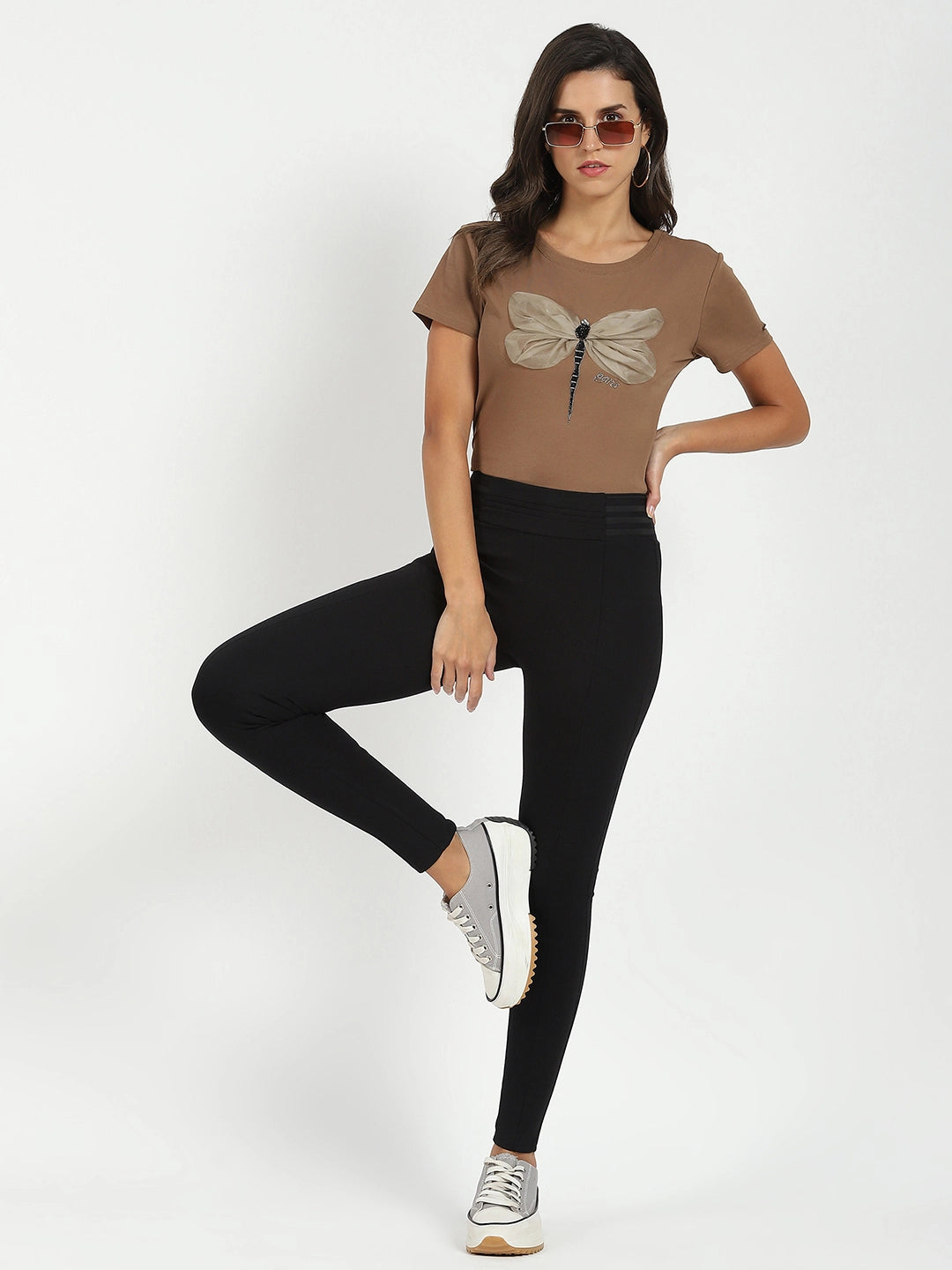 Black Stretchable Slim Jegging - Global Republic