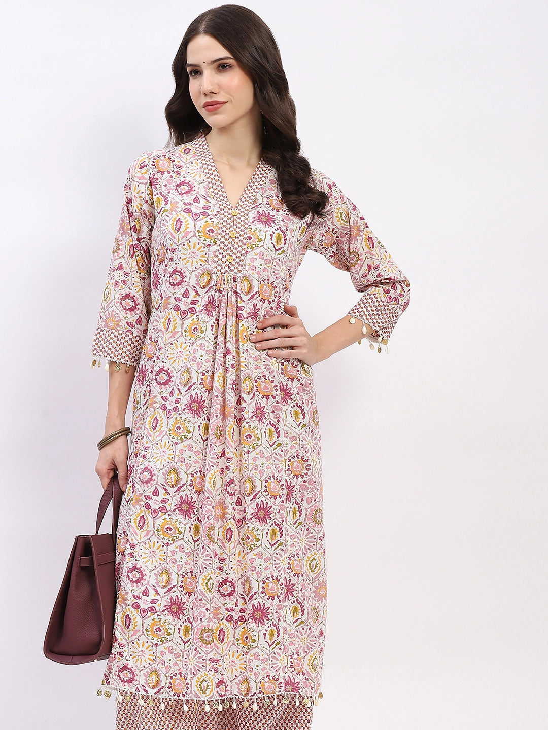 Cotton Floral Kurta Set - Global Republic