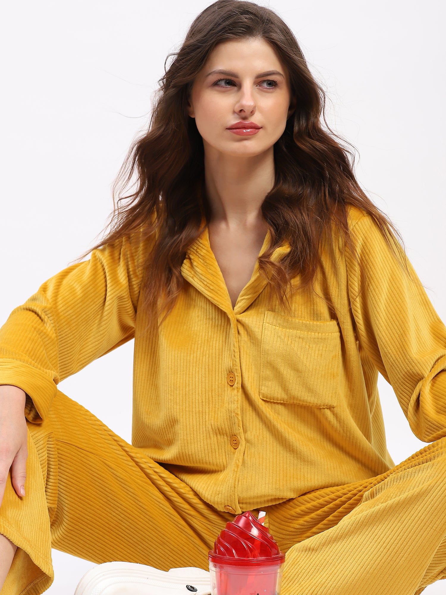 Golden Glow Lounge Nightsuit - Global Republic