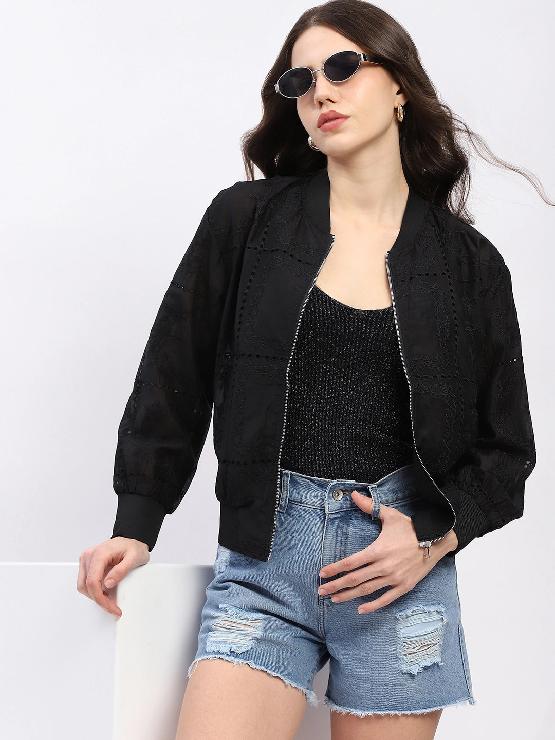 Embroidered Silk-Blend Shacket - Global Republic