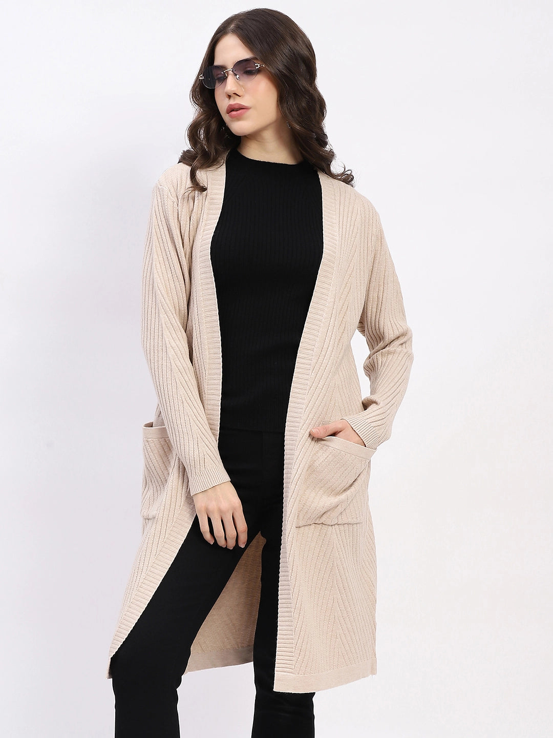 Chevron Elegance Longline Shrug - Global Republic