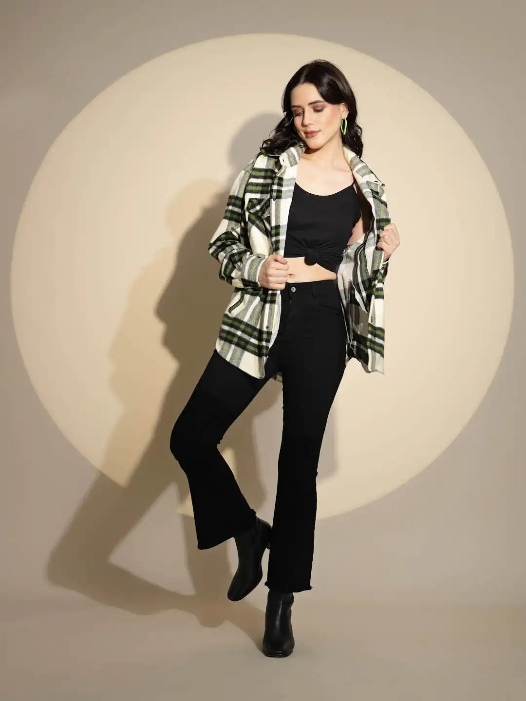 Women's Slim Fit Cotton Blend High Rise Black Jeans - Global Republic