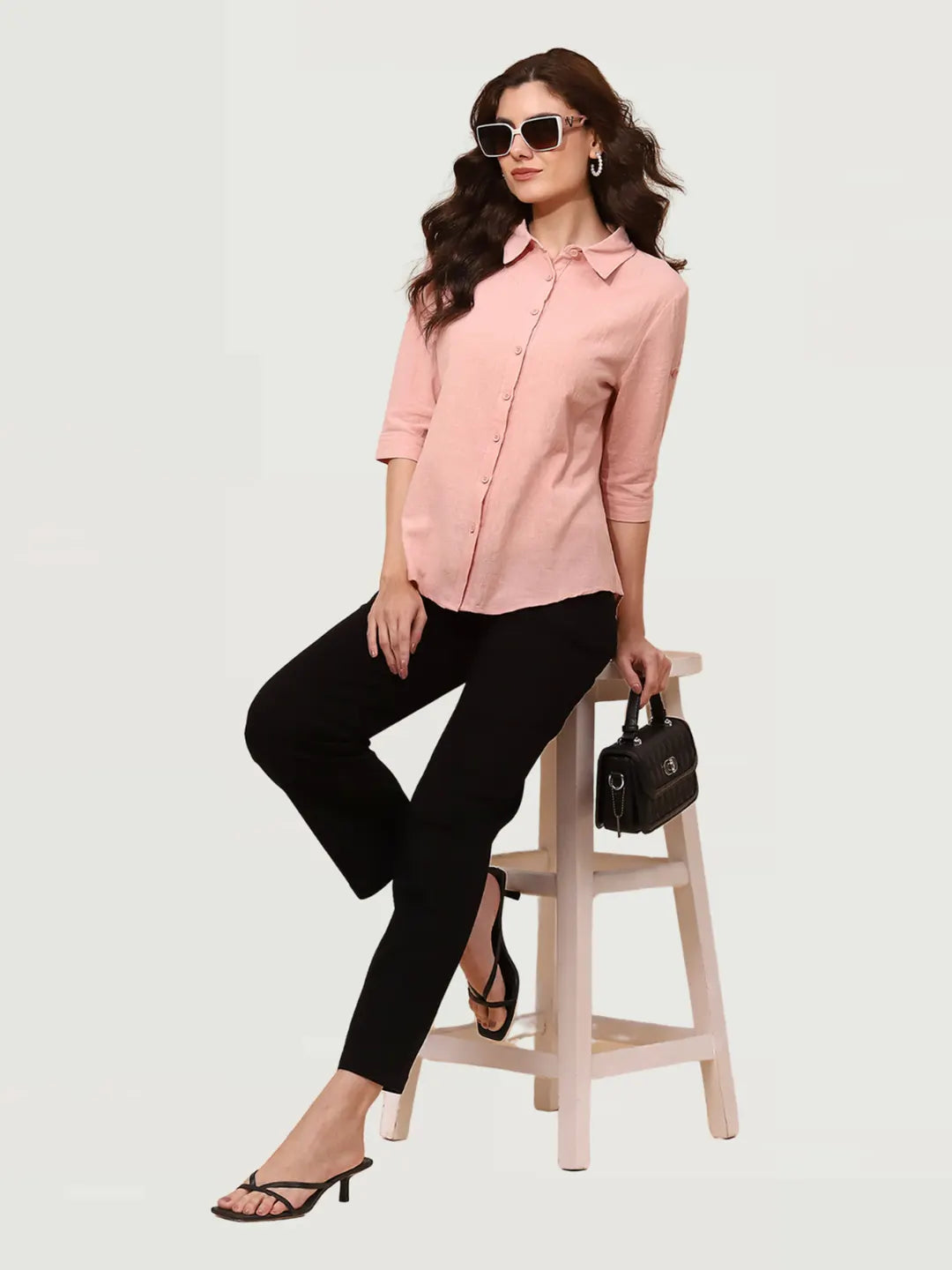 Pink Cotton Formal Shirt - Global Republic