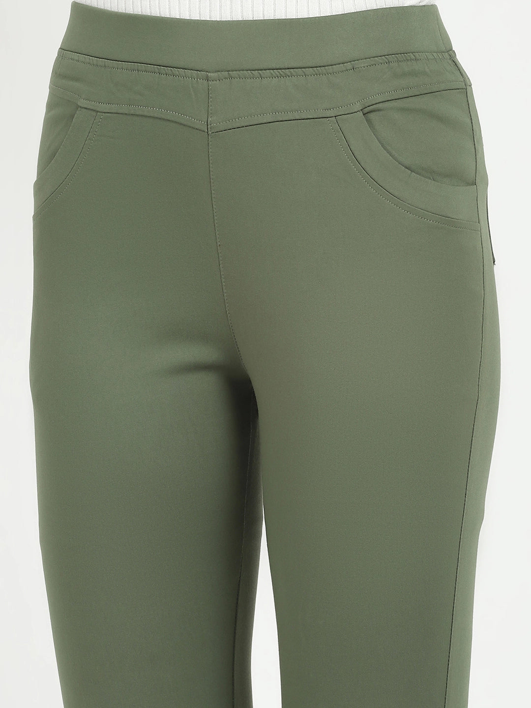 Green Ultra Stretchable Jegging - Global Republic
