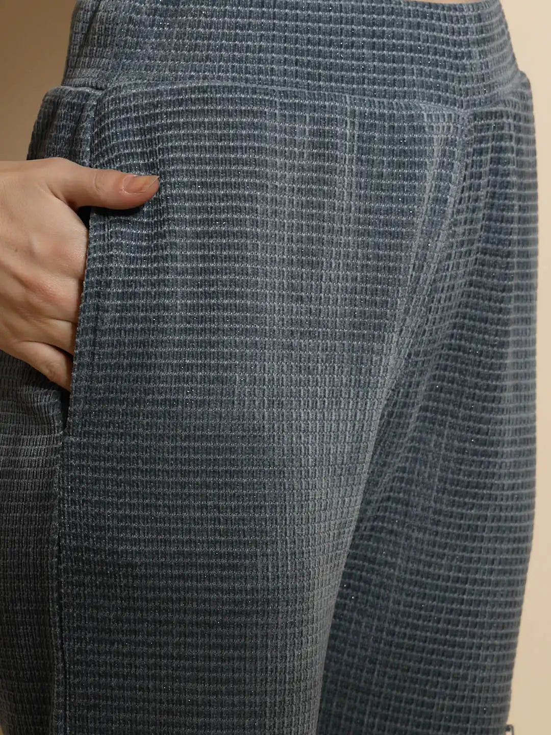 Teal Solid Cotton Blend Co-ord Set - Global Republic