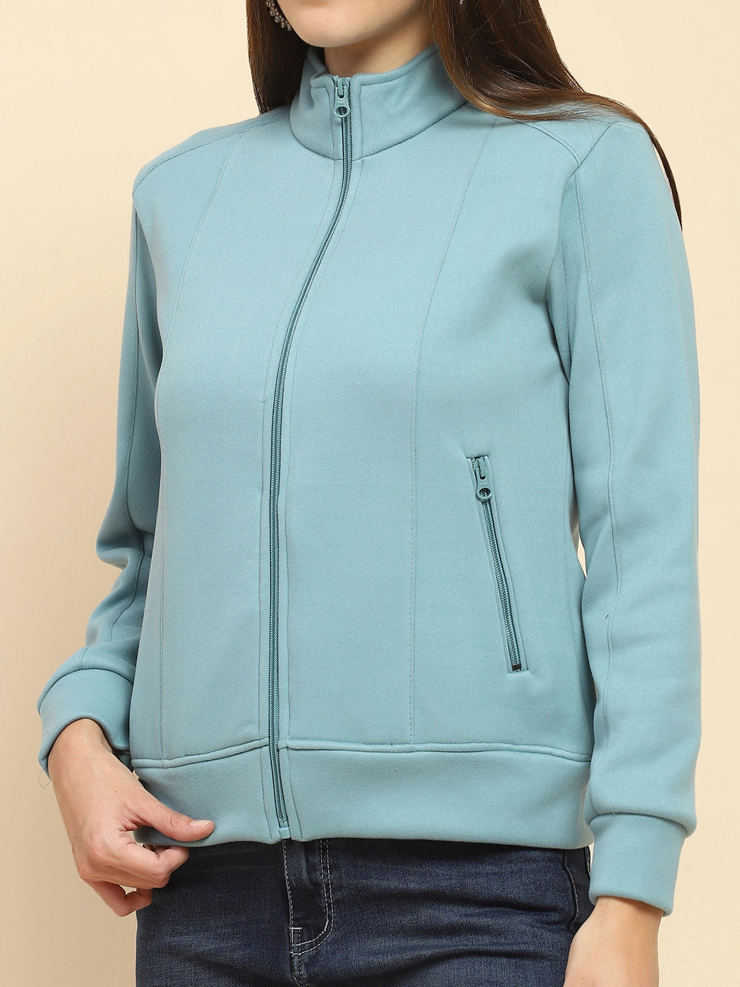 Blue Solid Sweatshirt - Global Republic