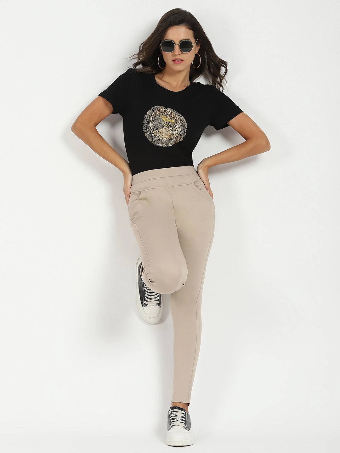 Camel Ultra Stretchable Jegging - Global Republic