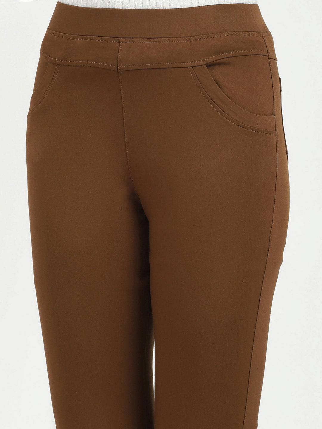 Brown Ultra Stretchable Jegging - Global Republic