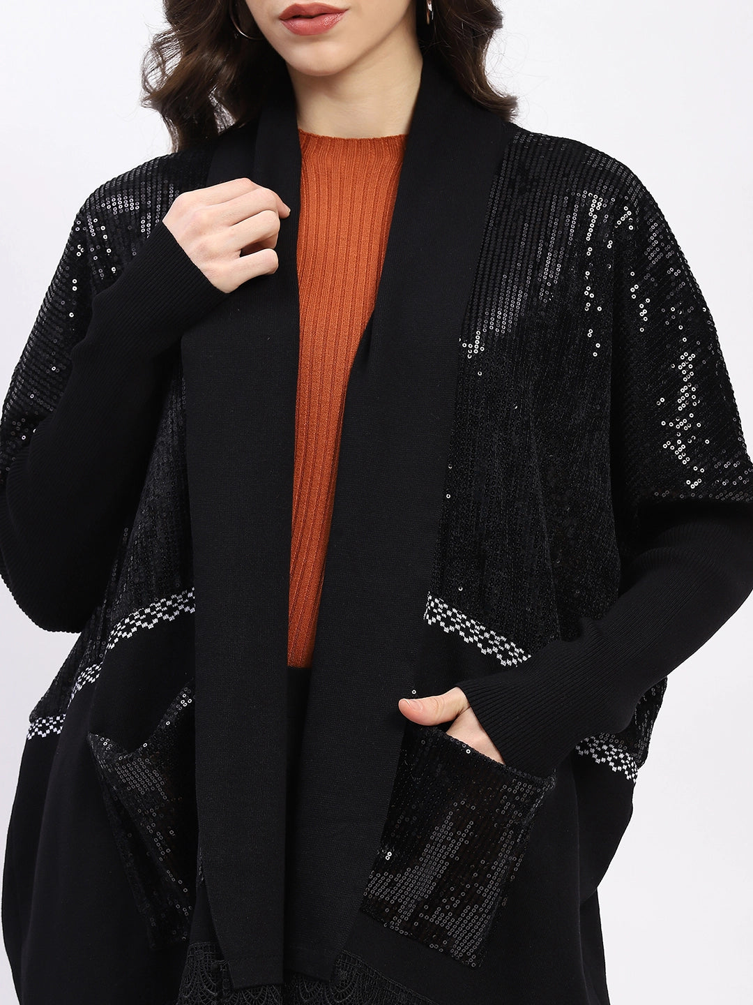 Winter Sequined Party Shrug - Global Republic