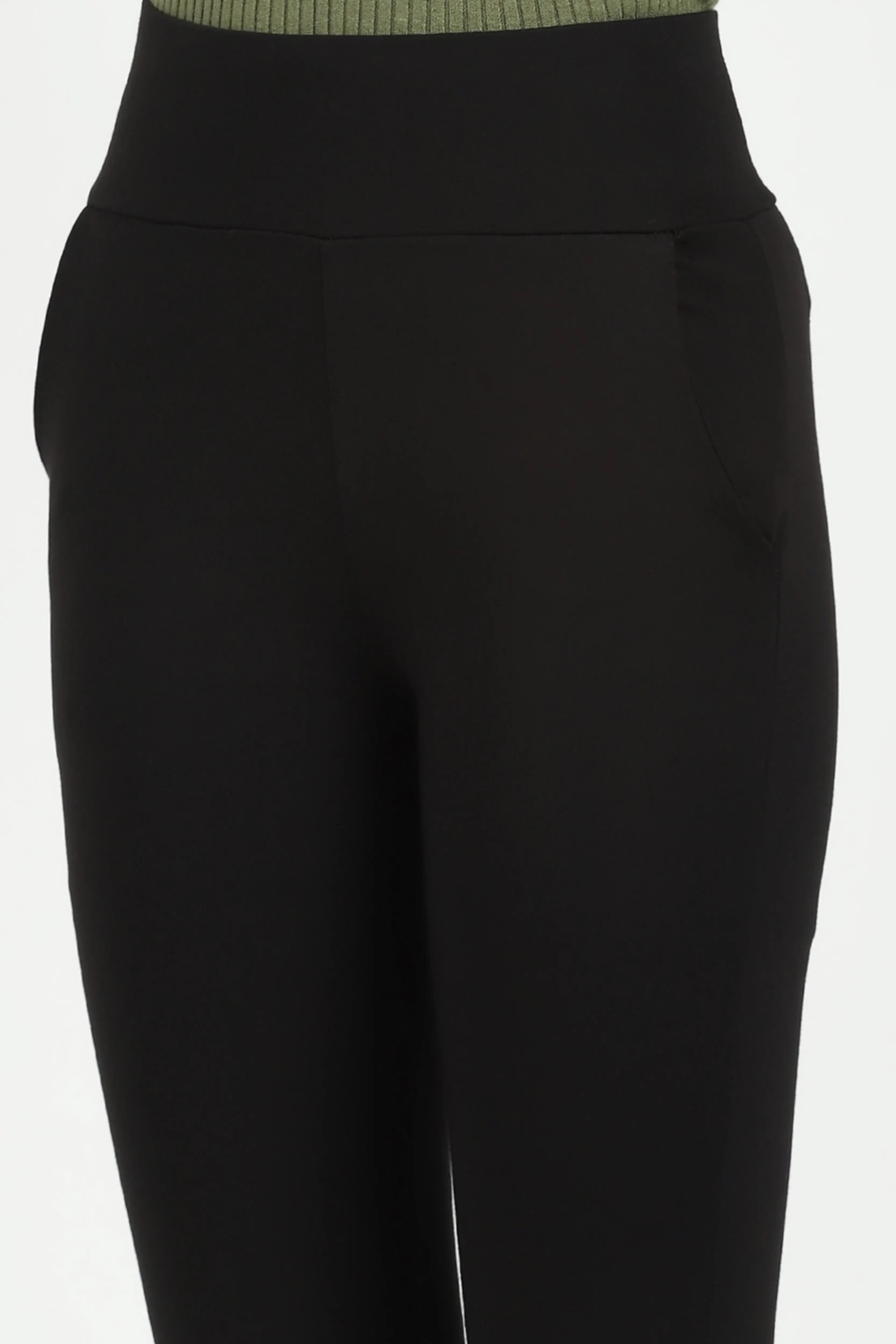 Black Stretchable Bootcut Trouser