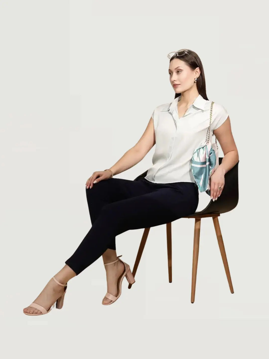 Pastel Green Satin Loose Formal Shirt - Global Republic