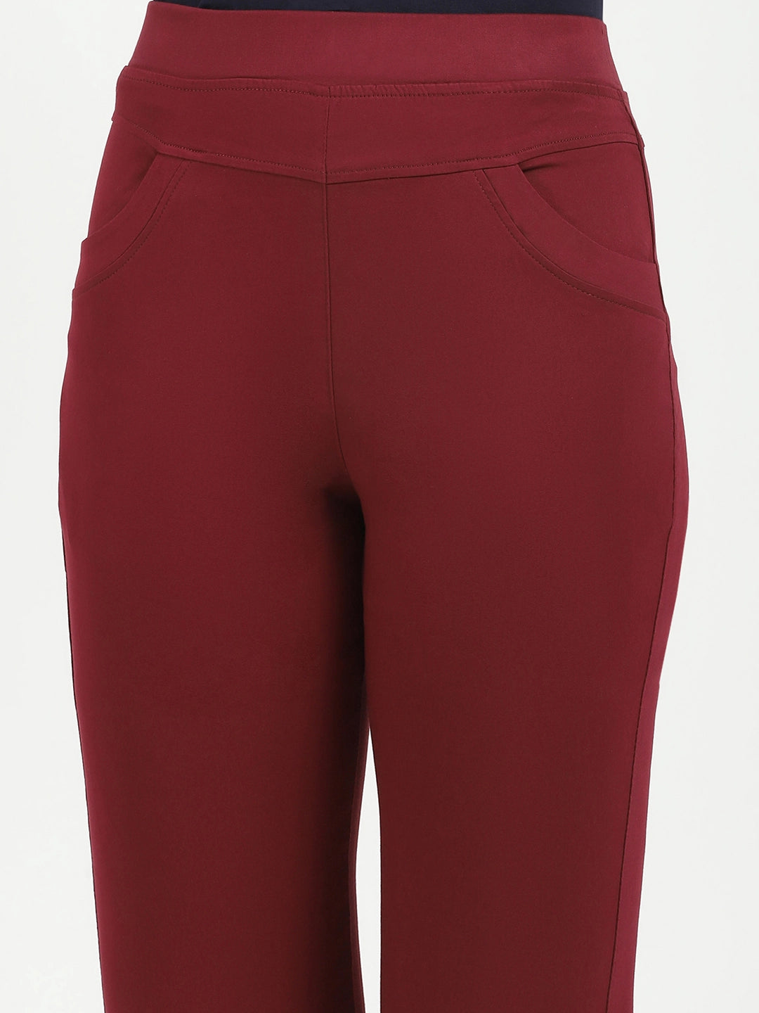 Maroon Ultra Stretchable Jegging - Global Republic