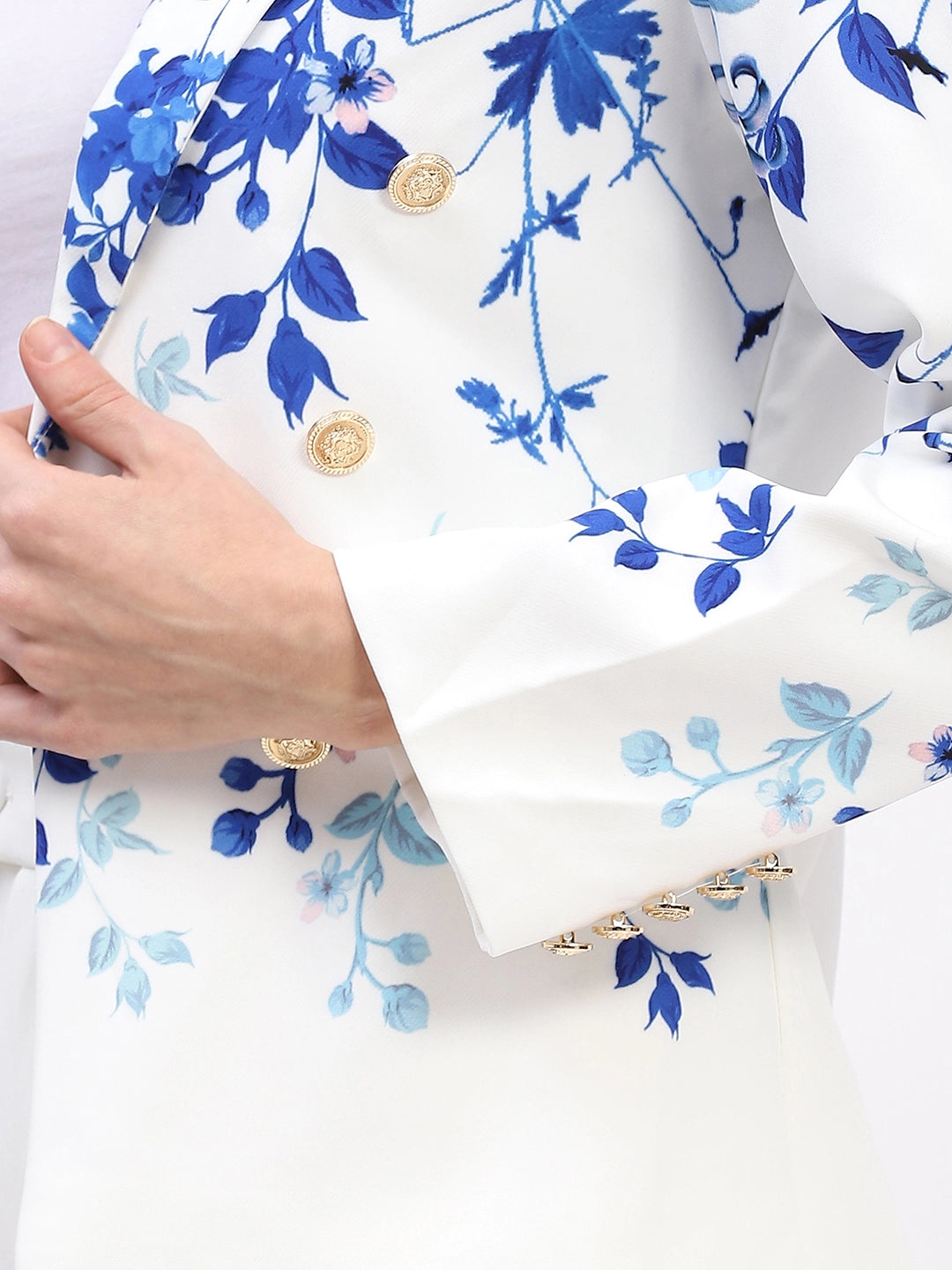 Floral Placement Print Coat - Global Republic