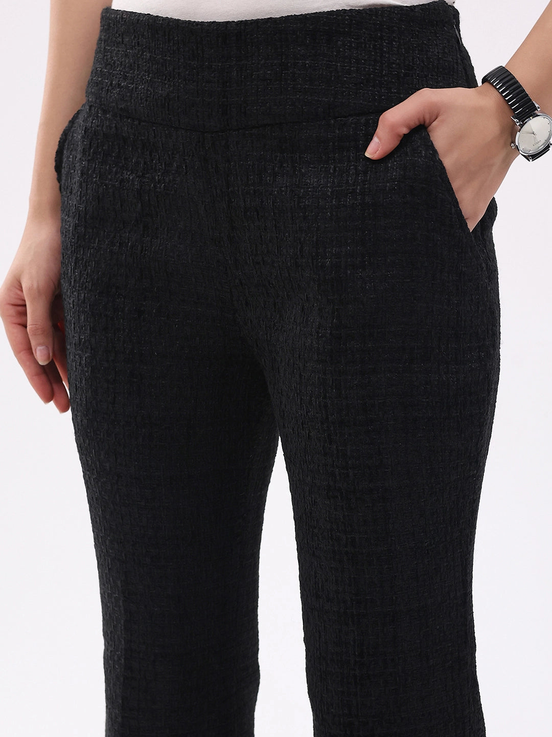 Black Wool Blend Co-ord Set - Global Republic