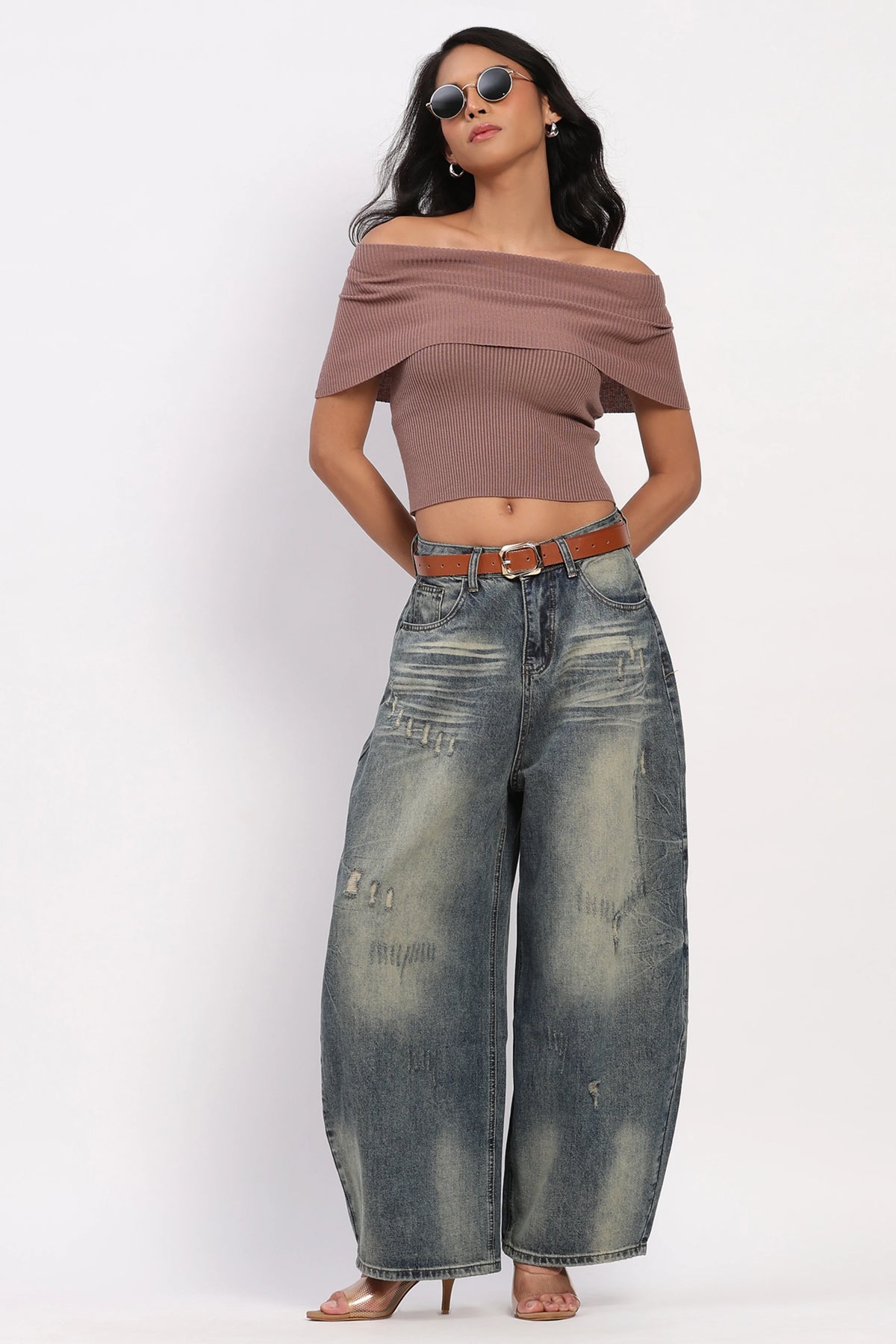 Distressed Baggy Balloon Jeans