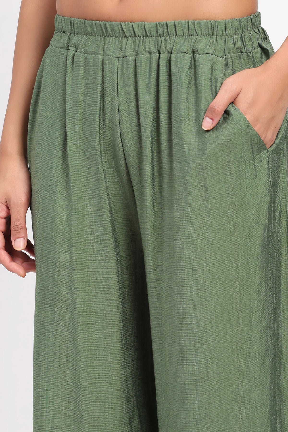 Green Floral Embroidered Set-Global Republic