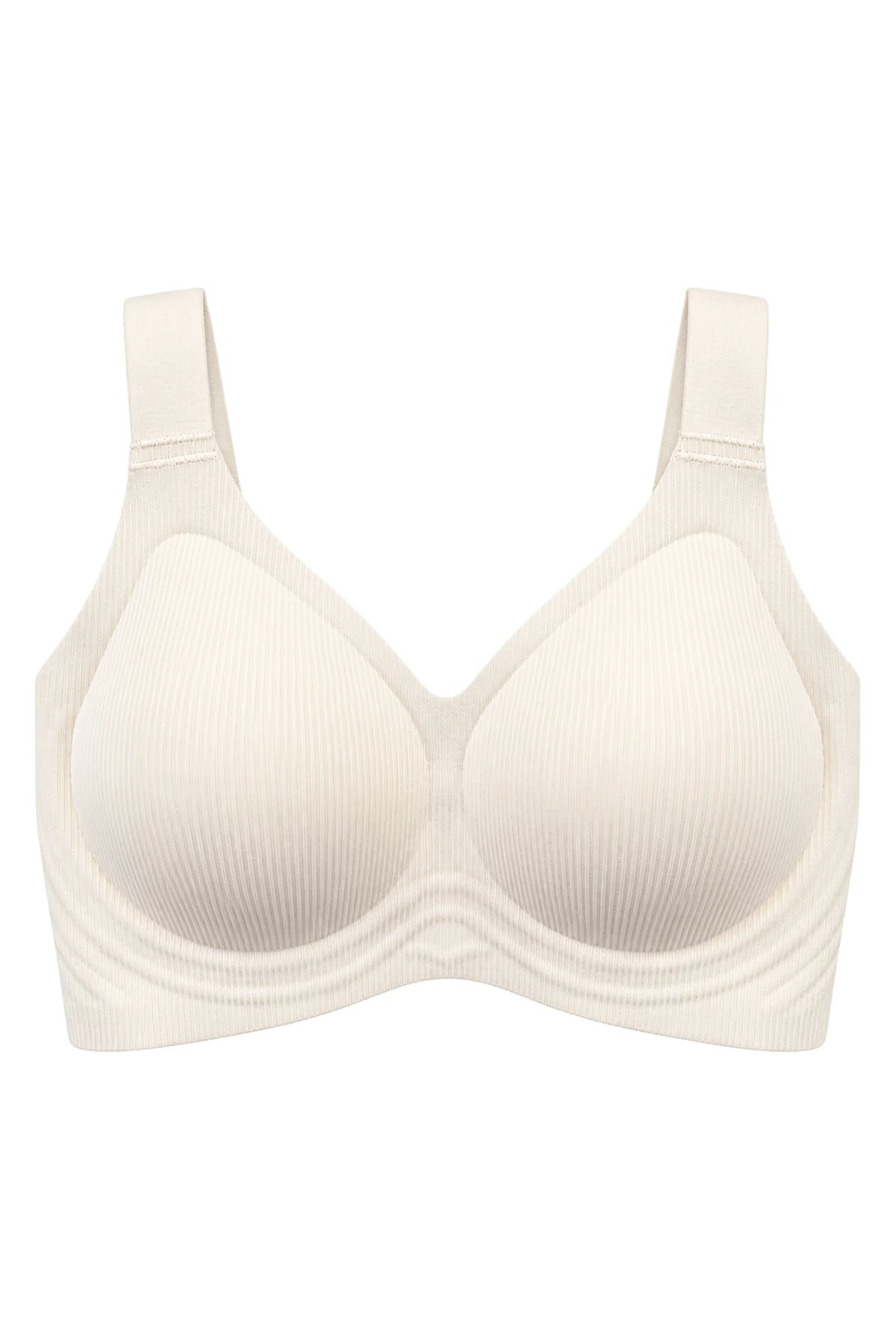 Cream Seamless Lightly Padded Bra-Global Republic