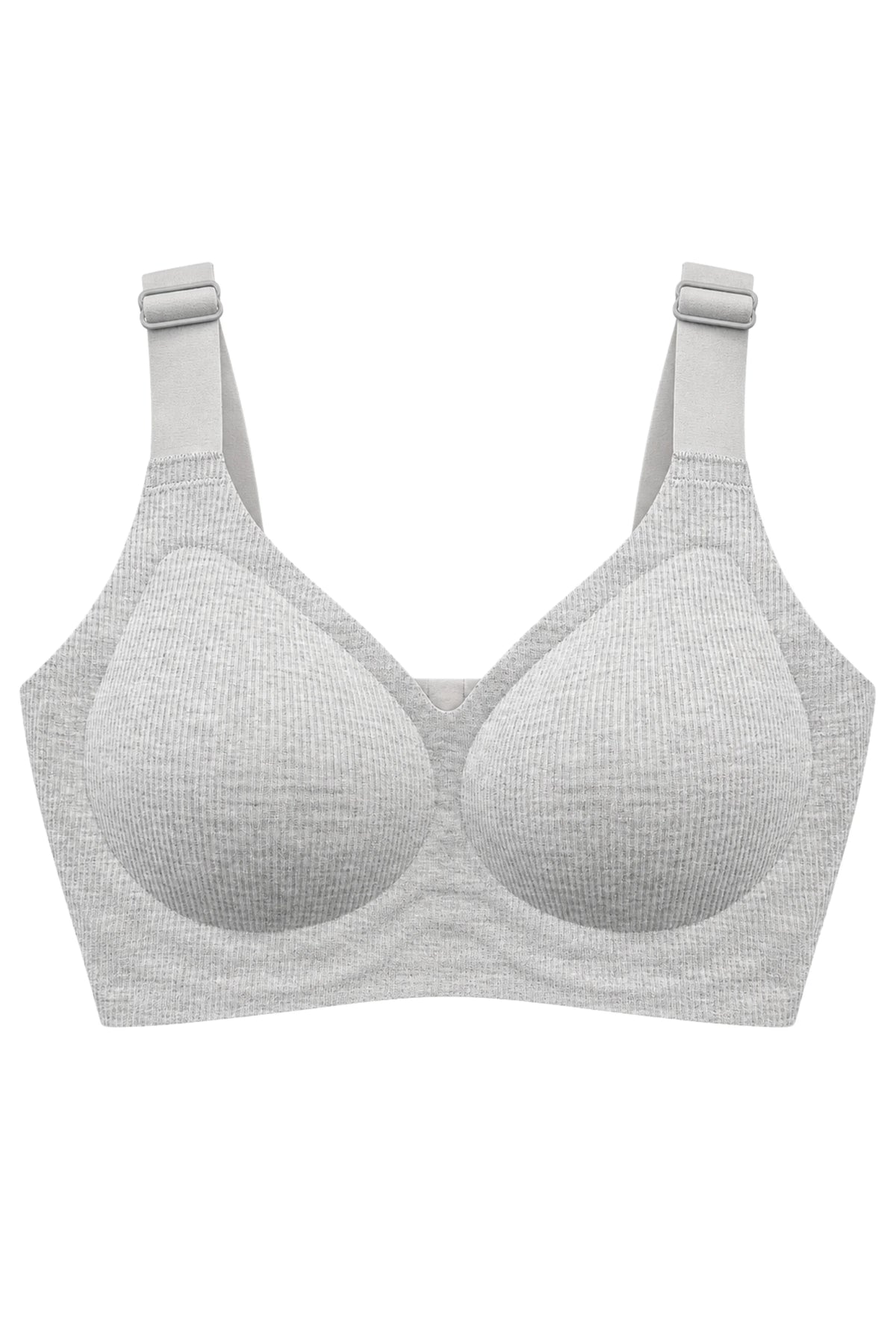 Light Grey Seamless Lightly Padded Bra-Global Republic