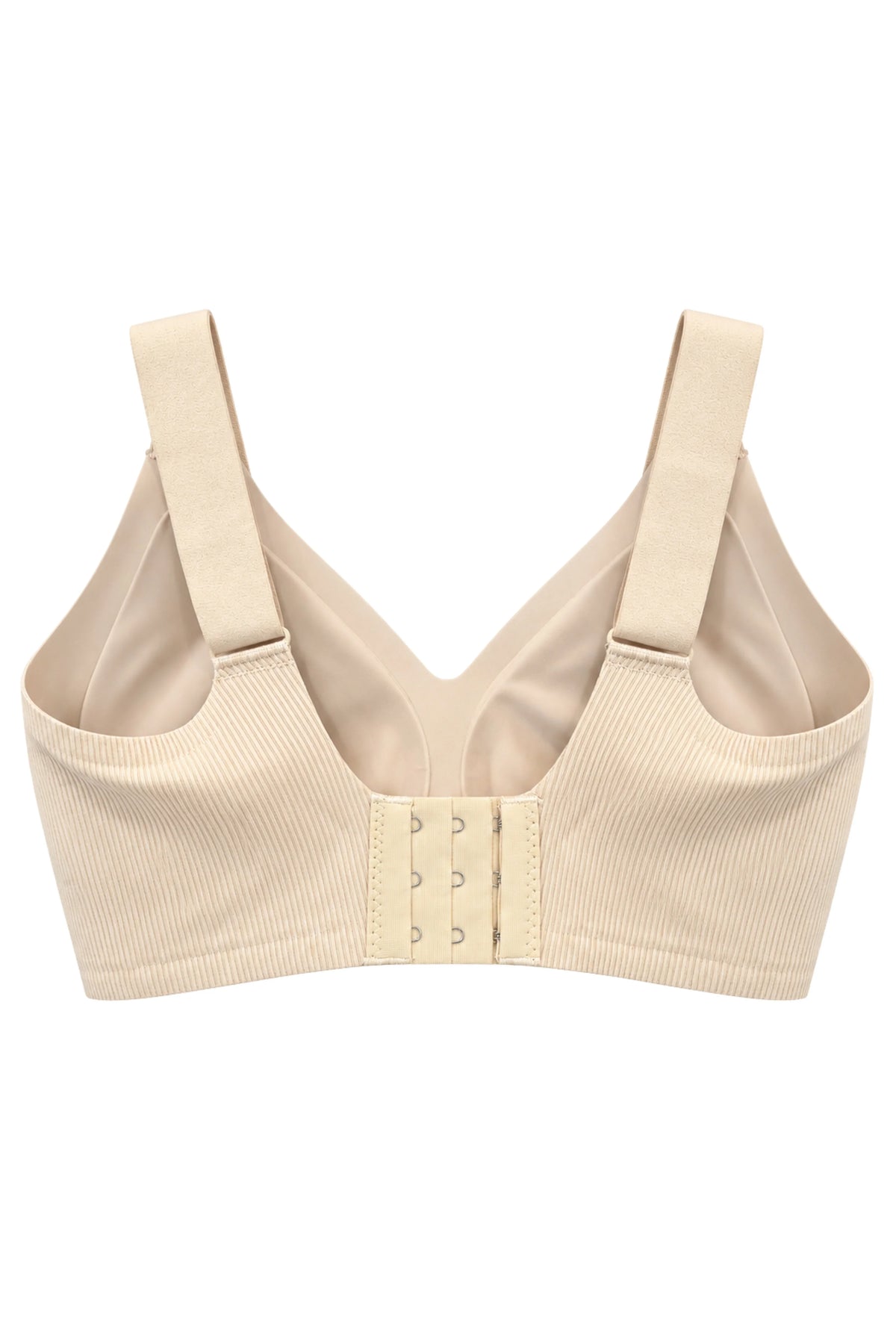 Beige Seamless Lightly Padded Bra-Global Republic