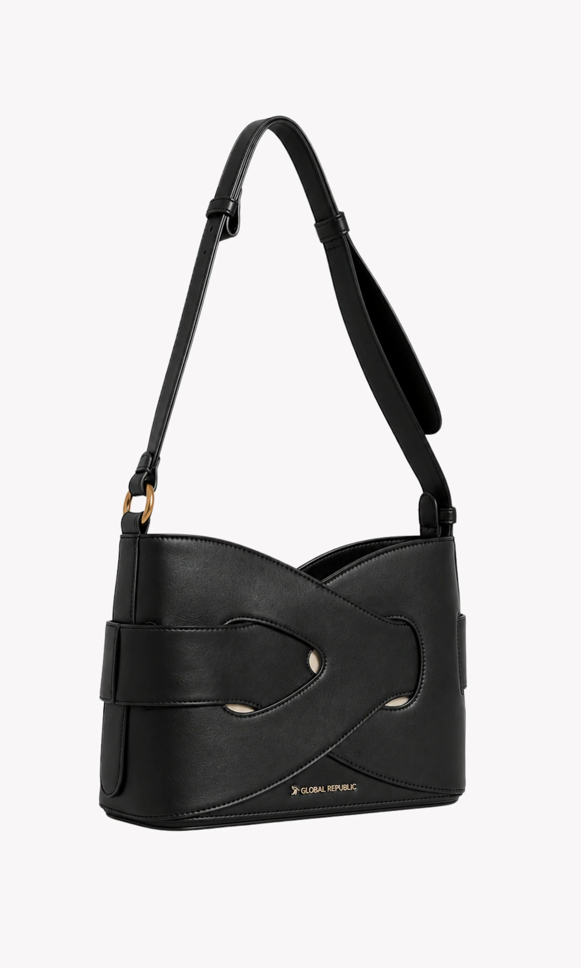 Black Braided Sling Bag-Global Republic