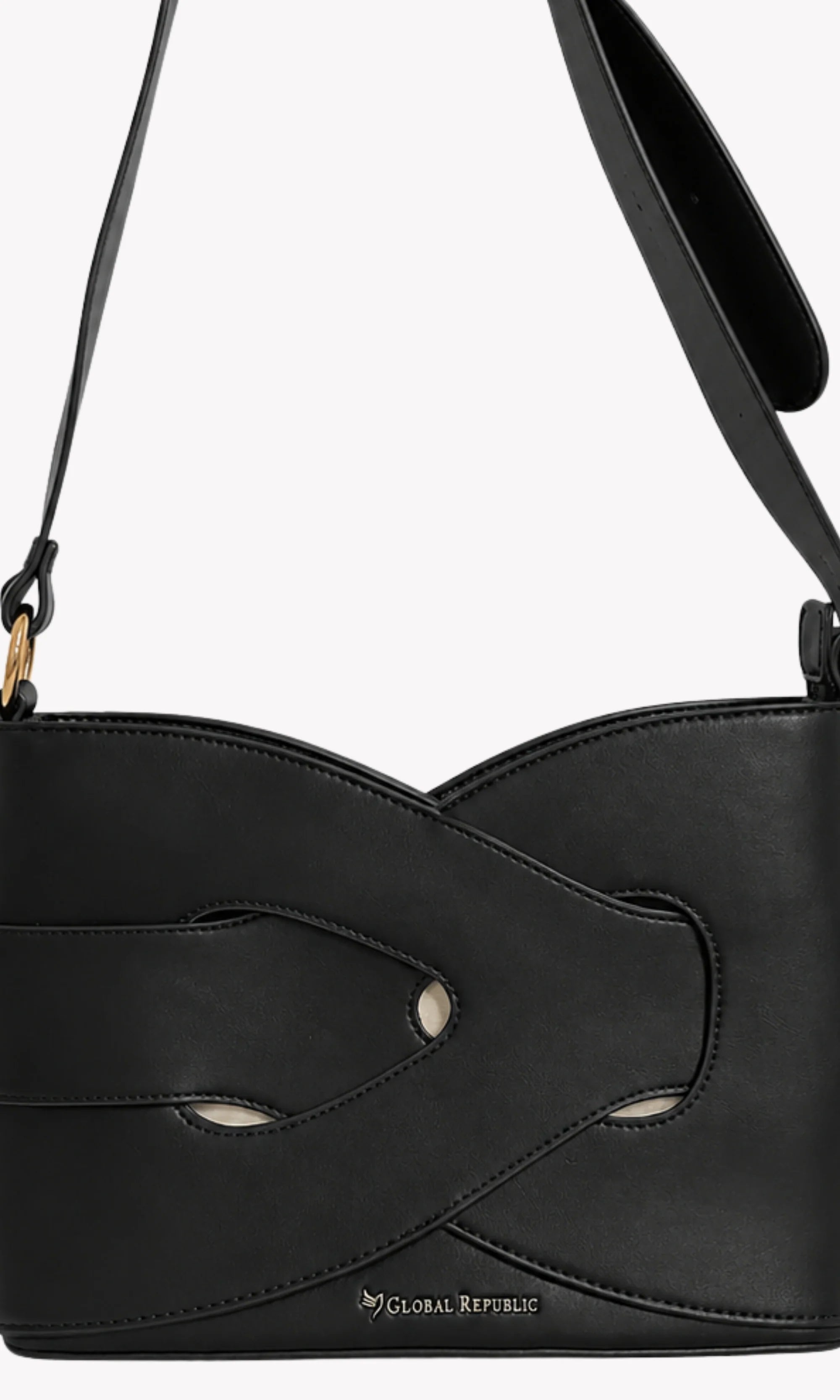 Black Braided Sling Bag-Global Republic